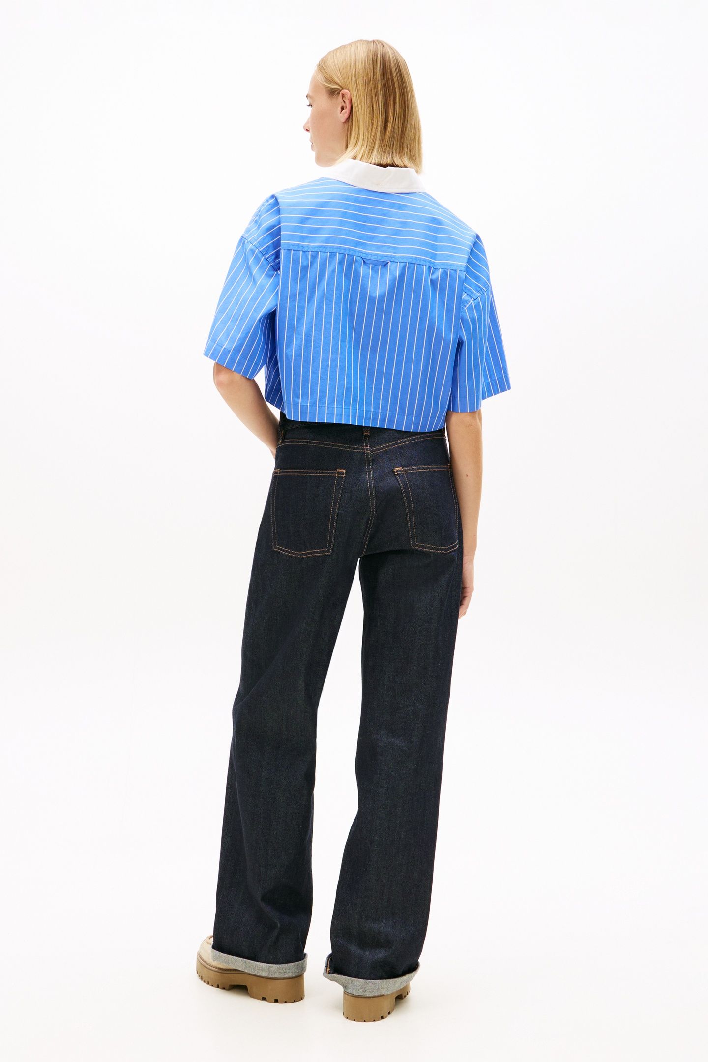 RELAXED POP OVER SHIRT EMPIRE BLUE/STRIPE 2