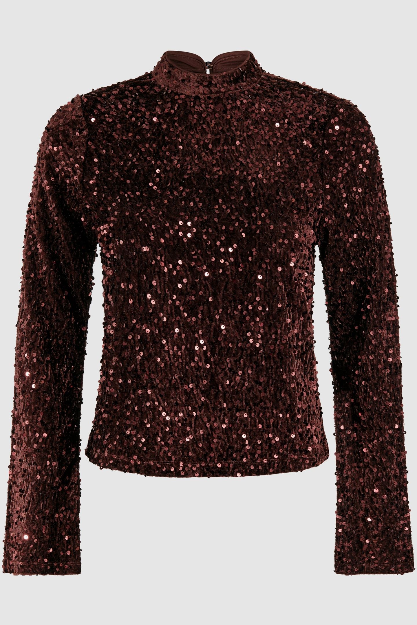 LA-SBCLEO FLARE SLEEVE TOP BROWN 4