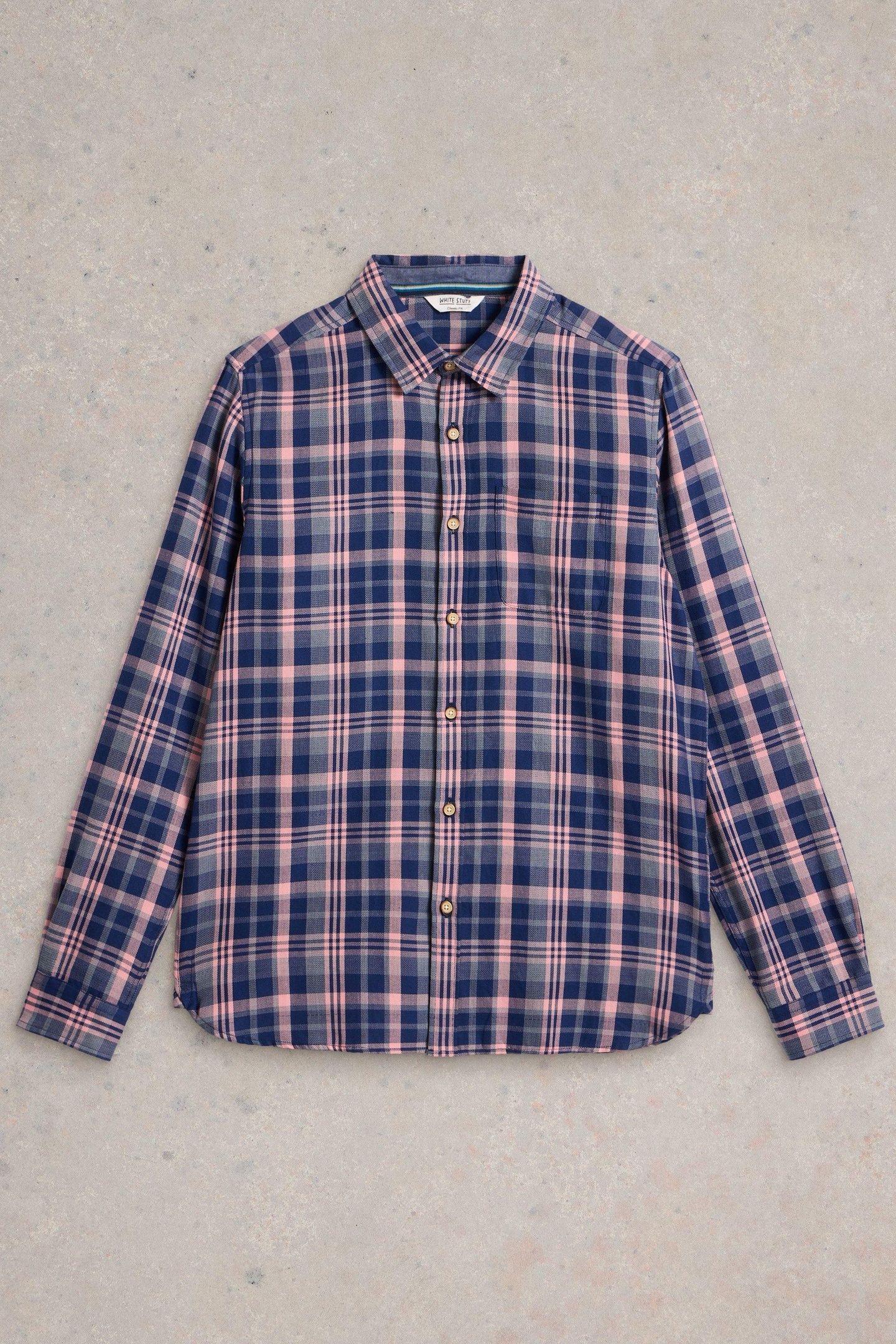 MOXLEY BRUSHED LS CHECK SHIRT BLUE MULTI 3