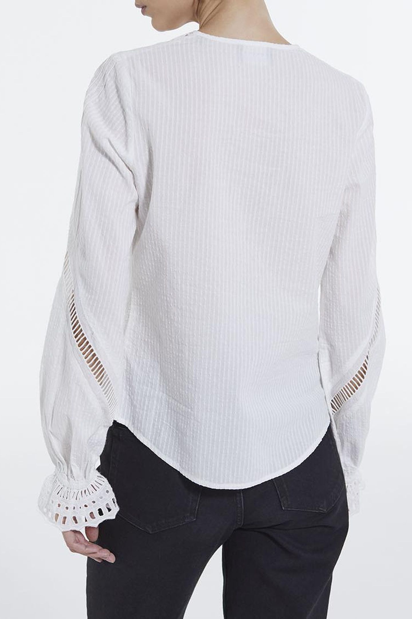 LACE TOP WITH LONG PUFFY SLEEVES OFF WHITE 3