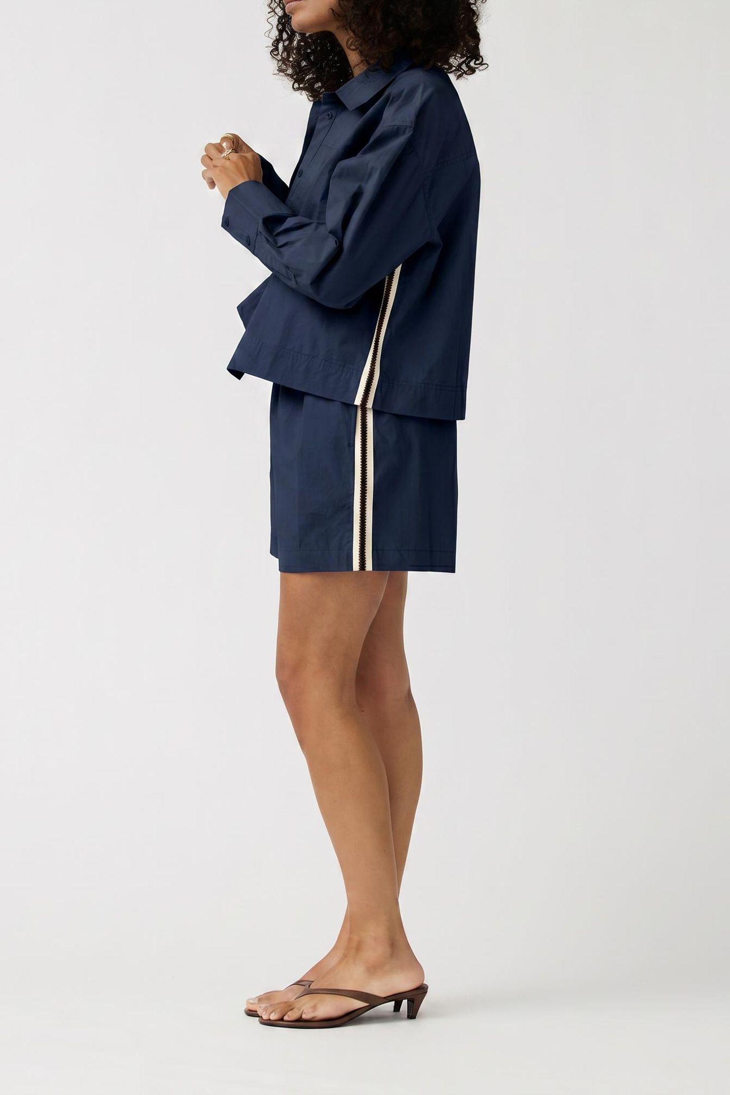 BLOUSE LOES TAPE NAVY 3