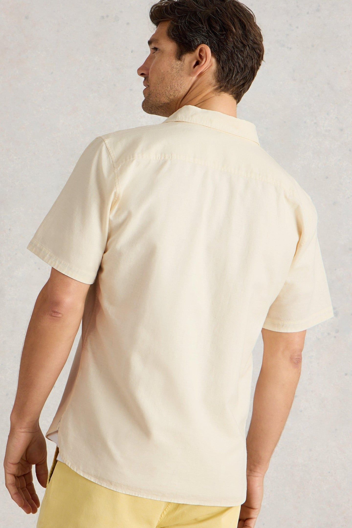 ELY LINEN COTTON SS SHIRT NATURAL WHITE 2