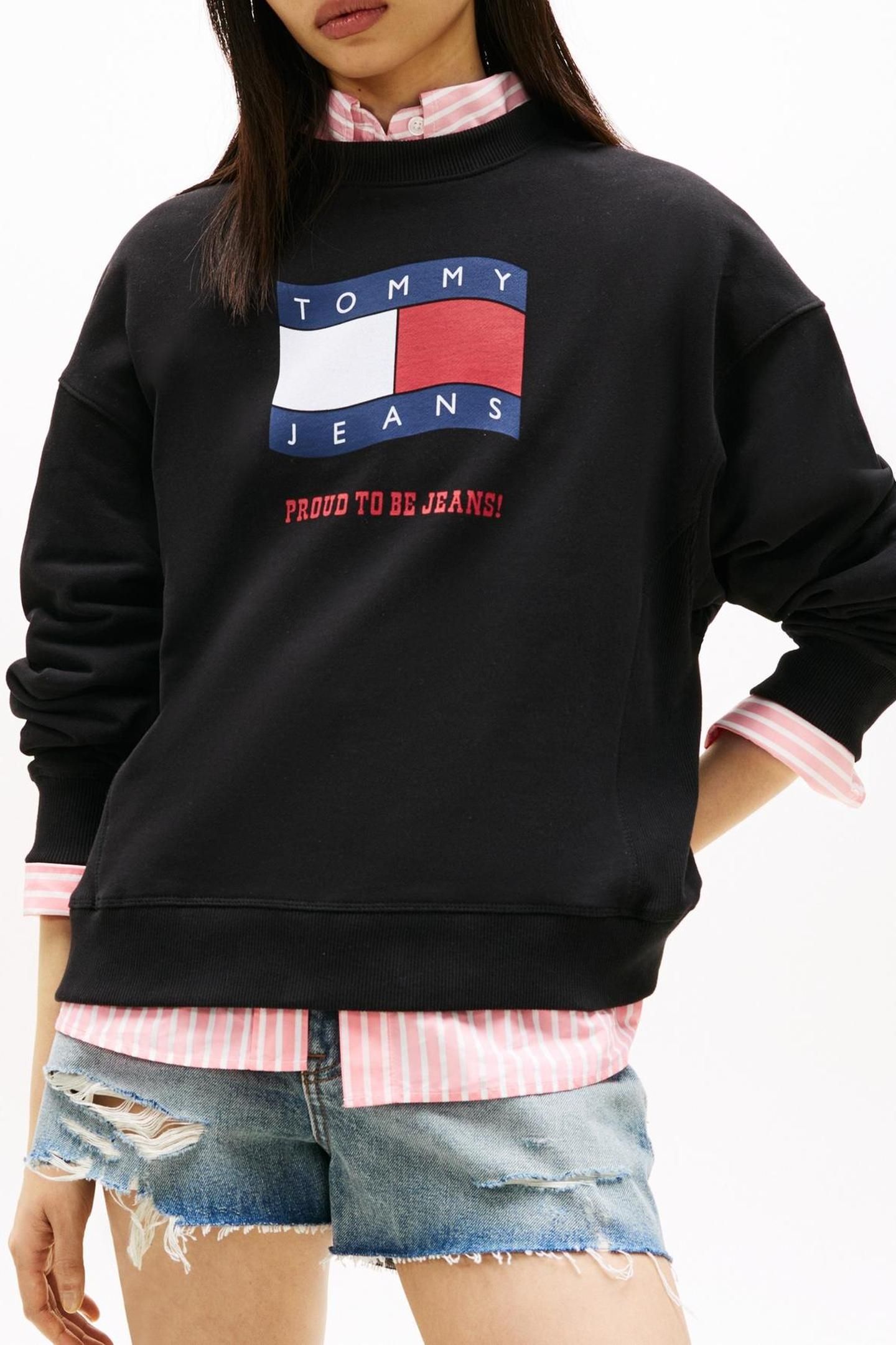 BOXY WAVY FLAG CREW BLACK 1