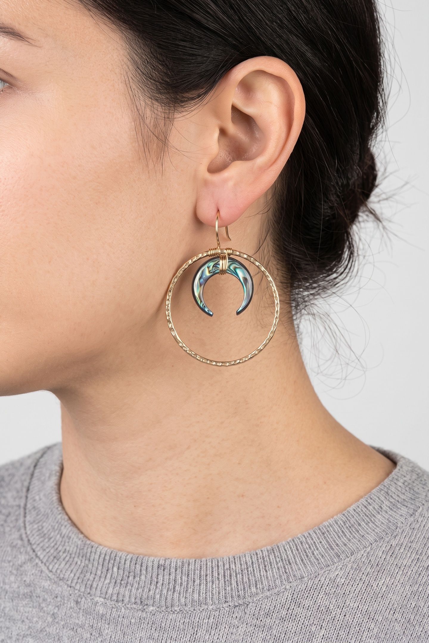 PAUA OHRRINGE GOLD 1