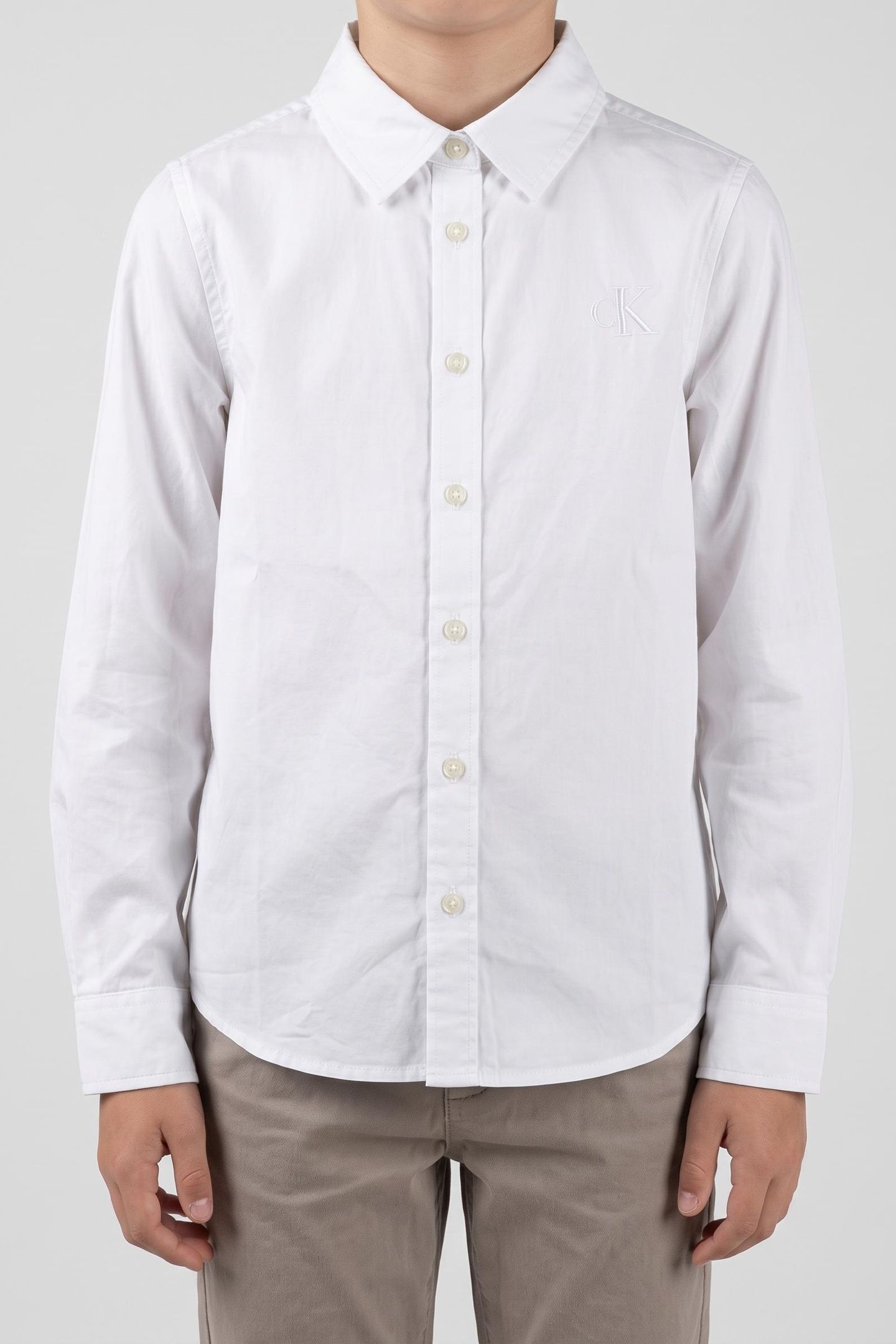 GIRLS REGULAR TAILORED SHIRT LONG SLEEVE BRIGHT WHITE 1