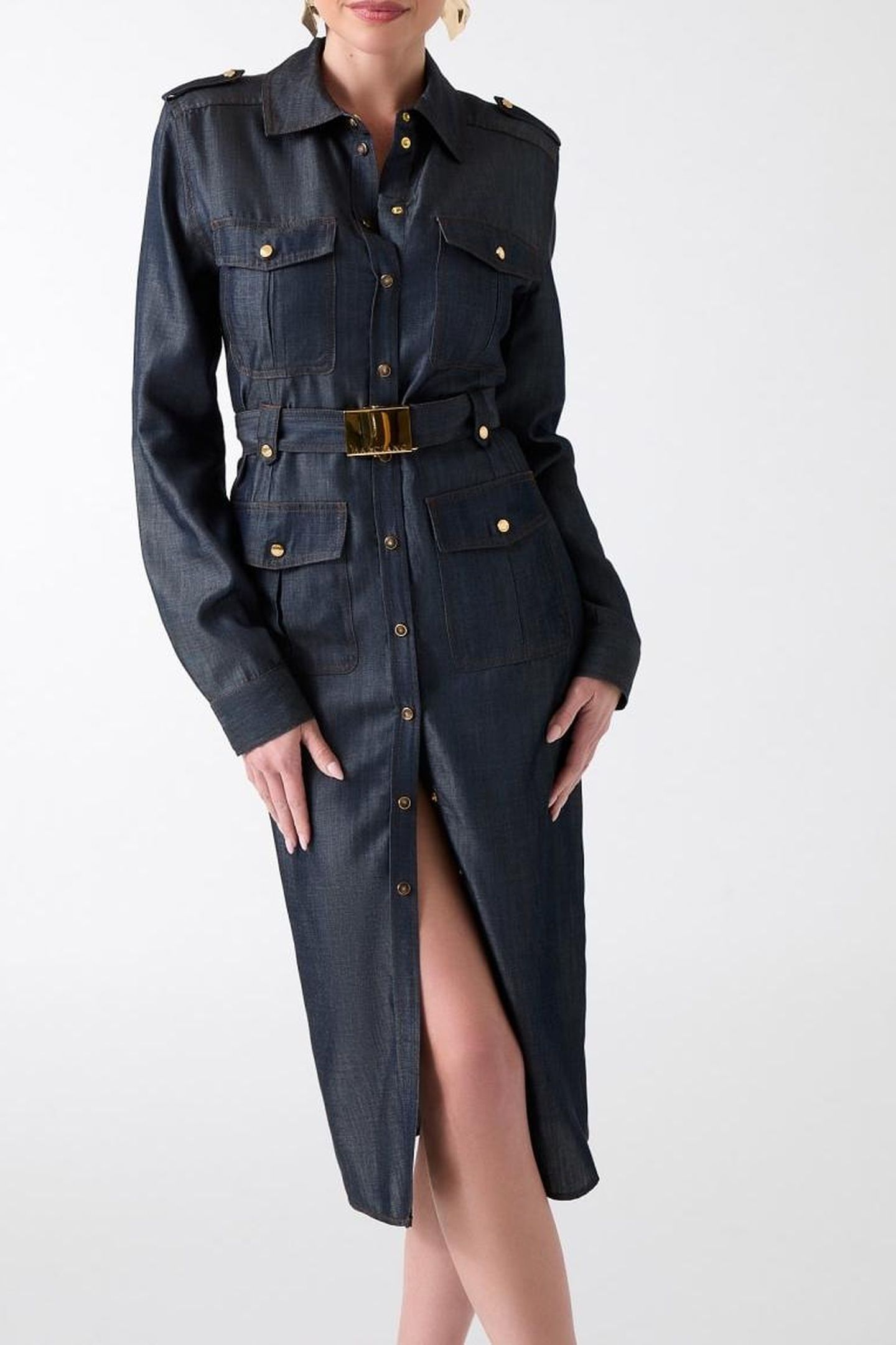 CARLA SAFARI LS DRES DARK BLUE 2
