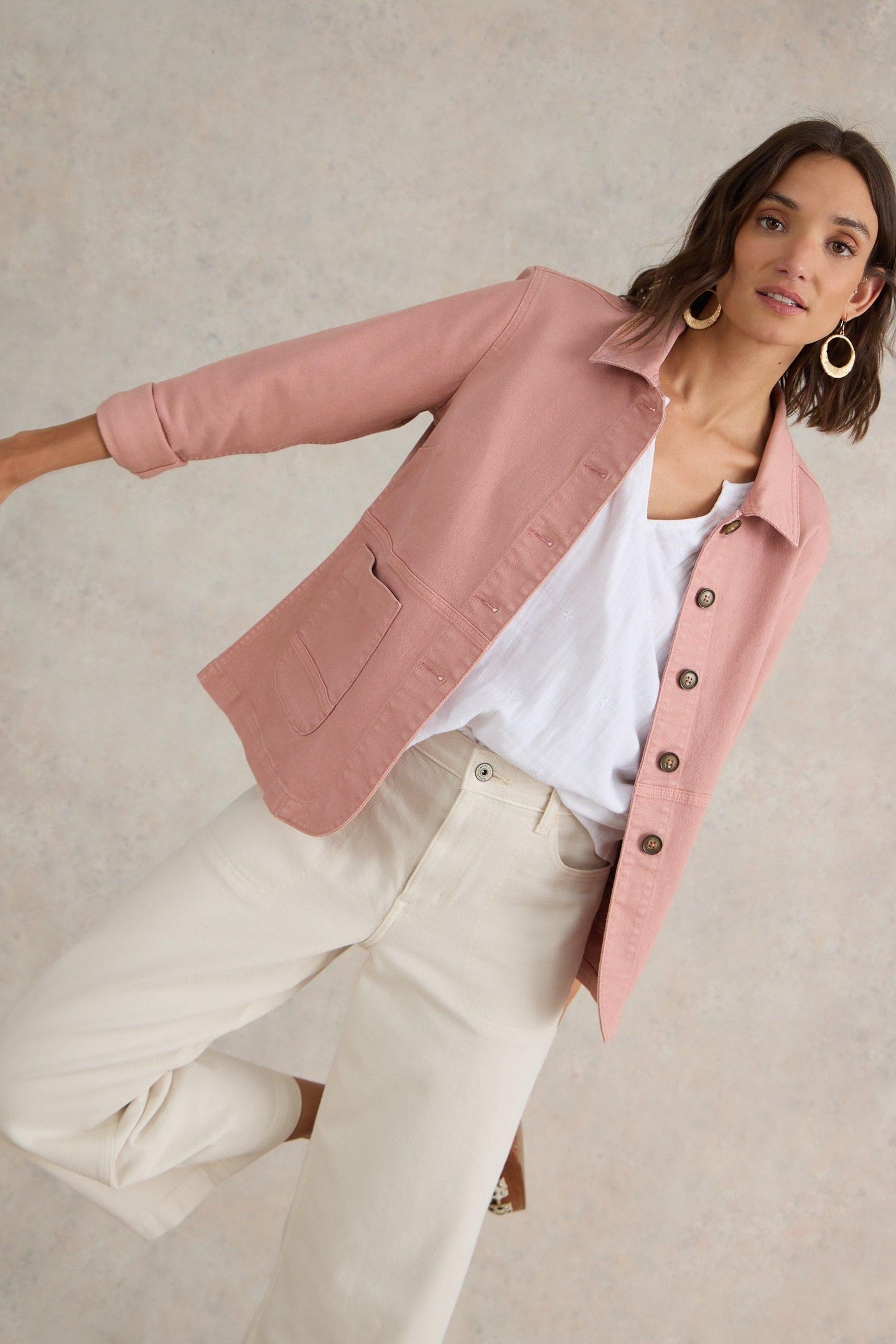 CARRIE DENIM JACKET MID PINK 8