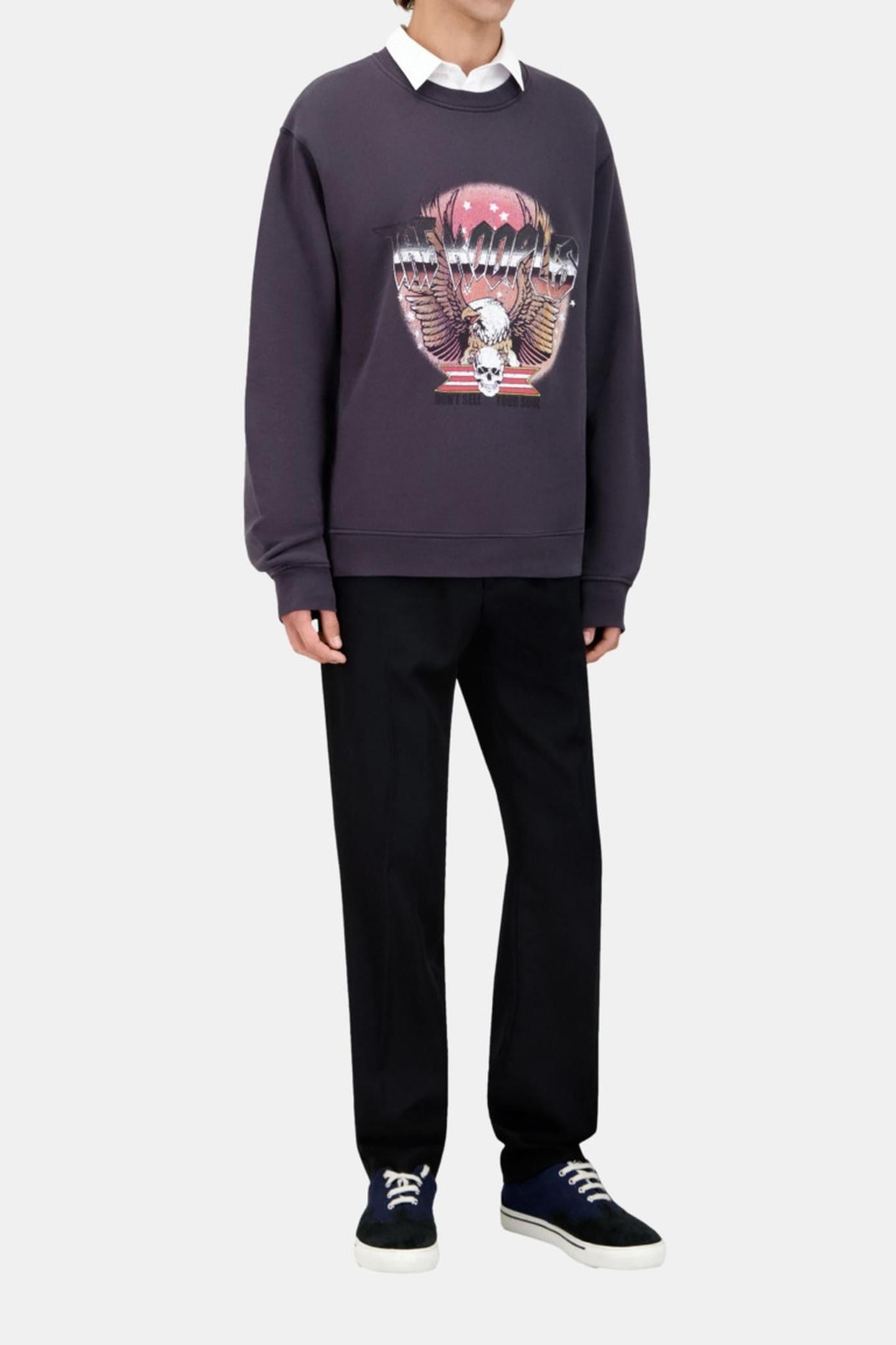 SWEATSHIRT WITH EAGLE PRINT CARBONE 1