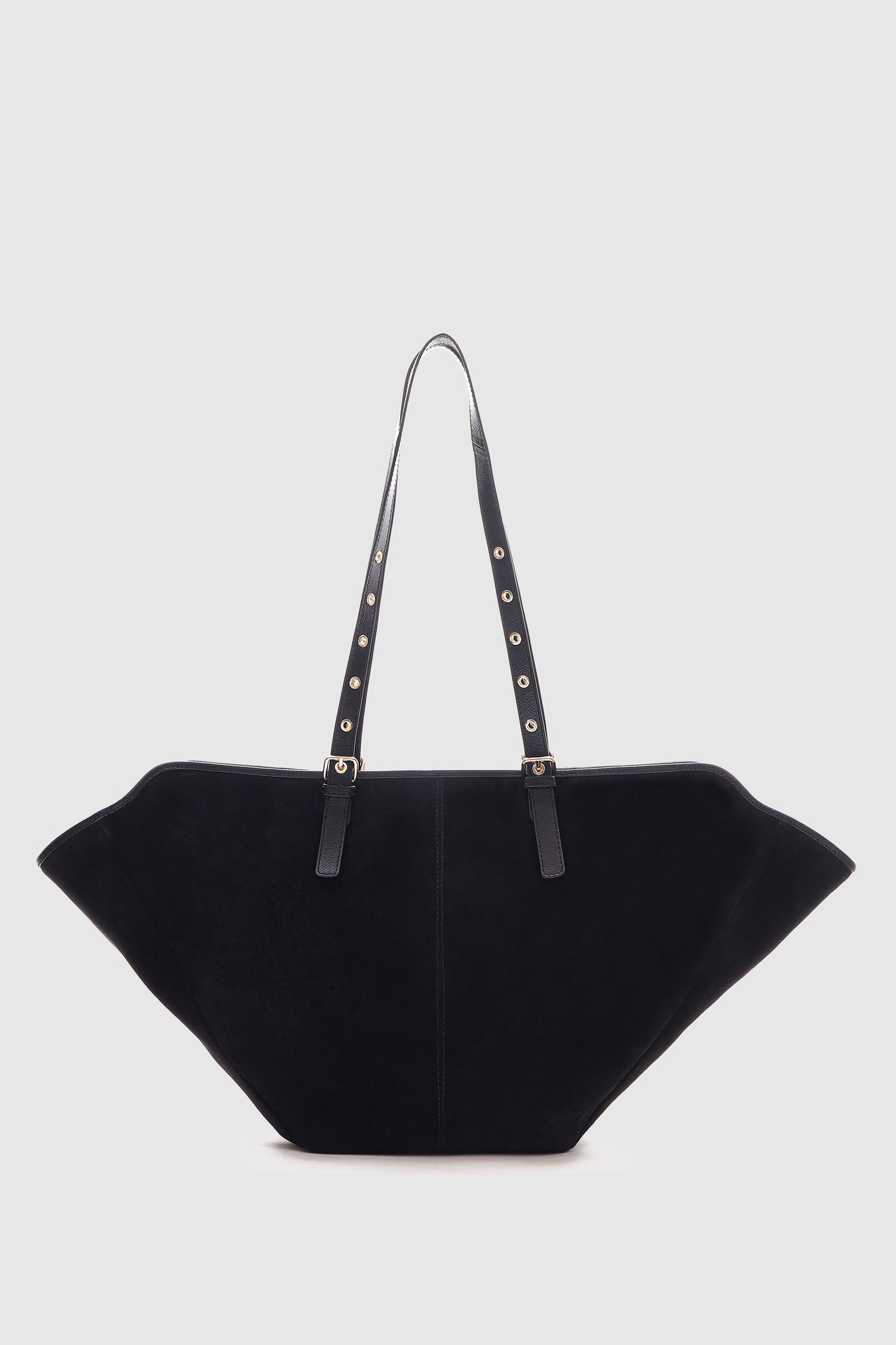 NORA SUEDE BLACK W. GOLD 3