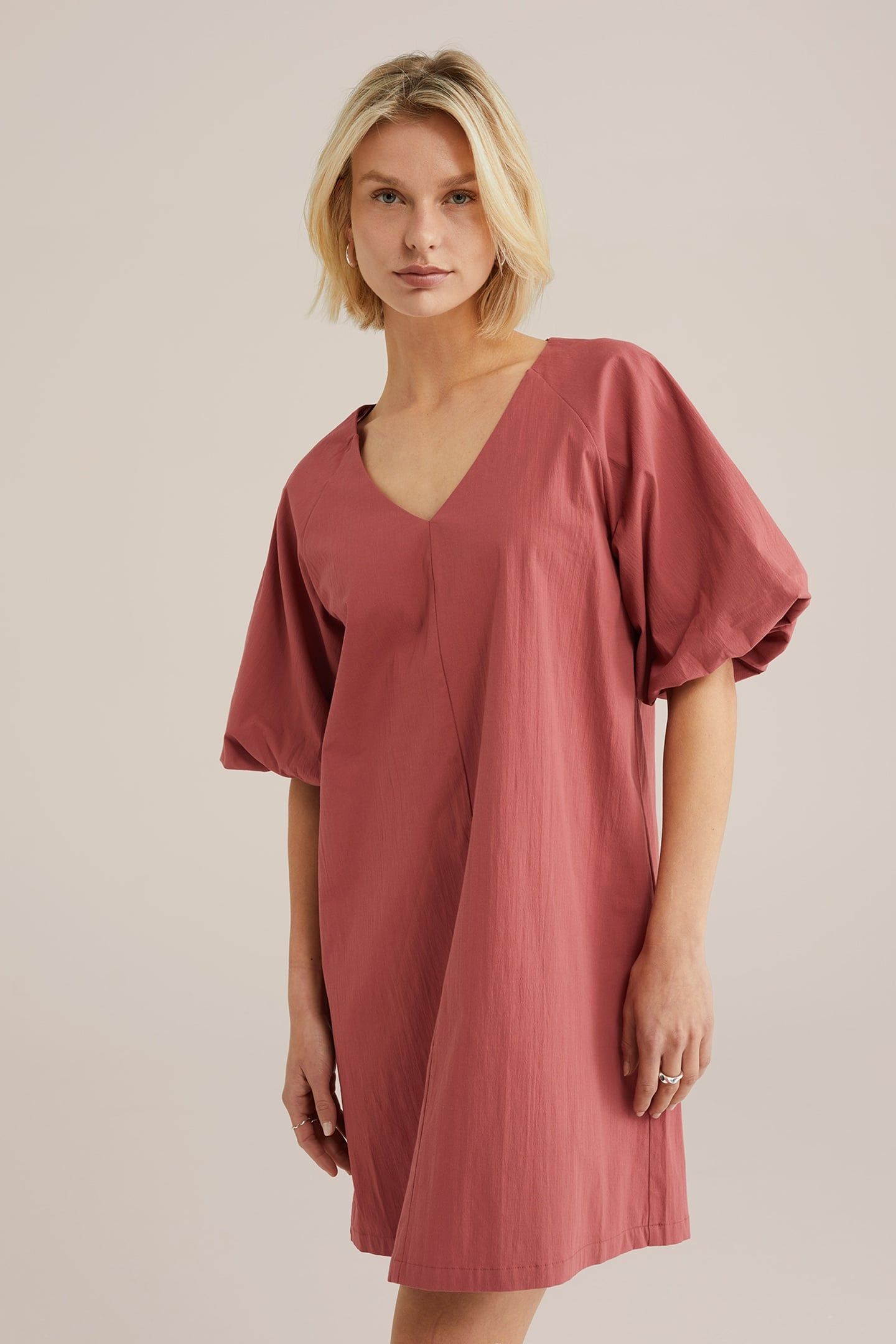 DRESS SHORT SAFFRON RED 1