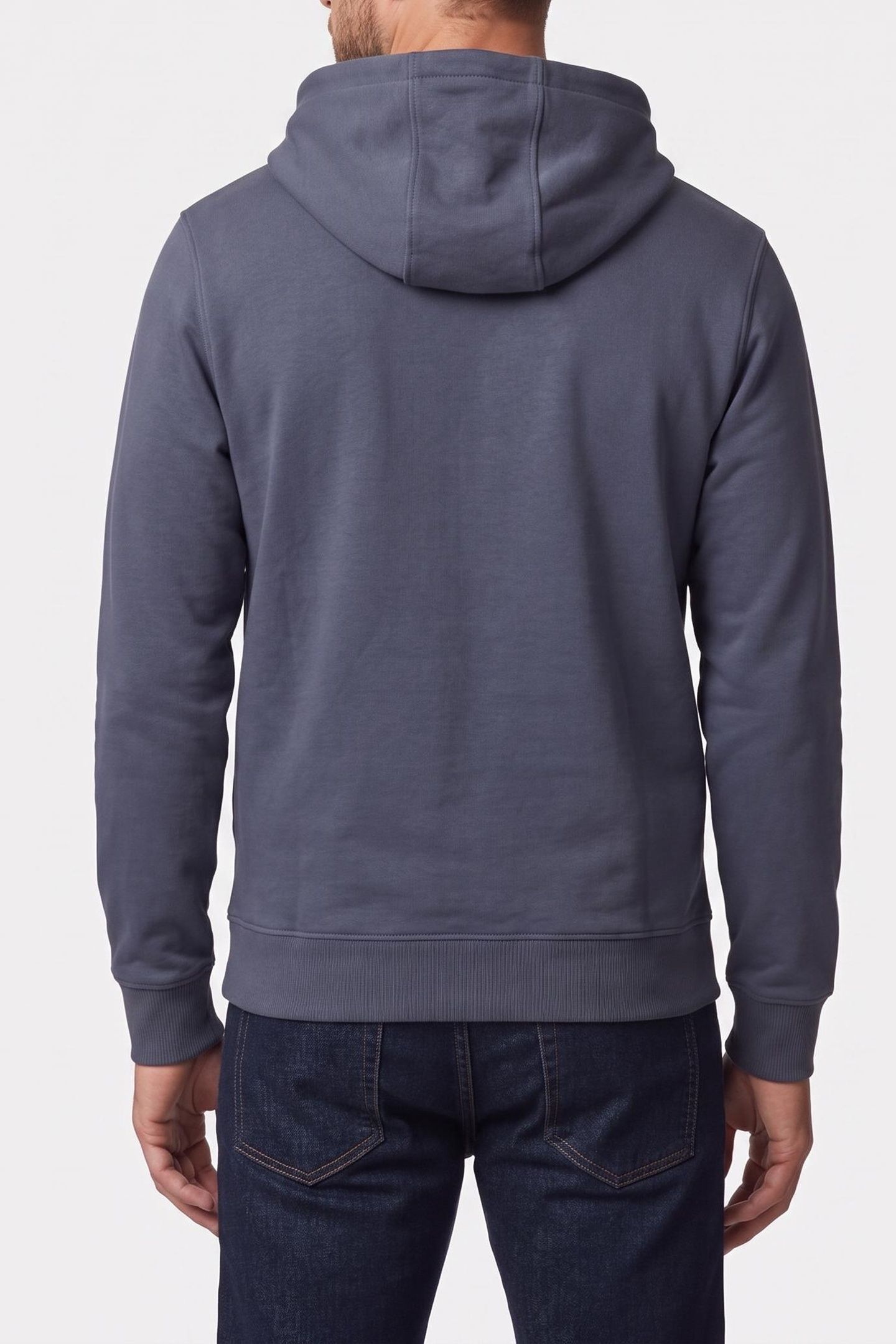 CLASSIC LONG SLEEVE 350GSM TERRY WOVEN LABEL BLUE NOMAD 2