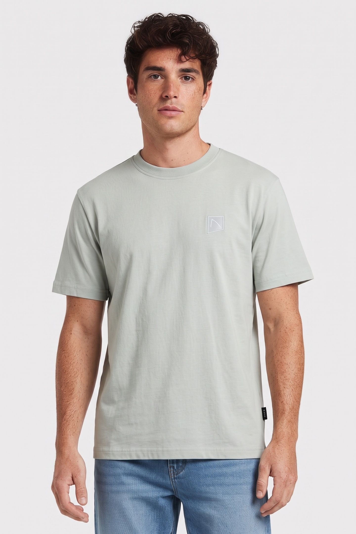 ETHAN LINEN T-SHIRT SHORT SLEEVE SMOKE 1