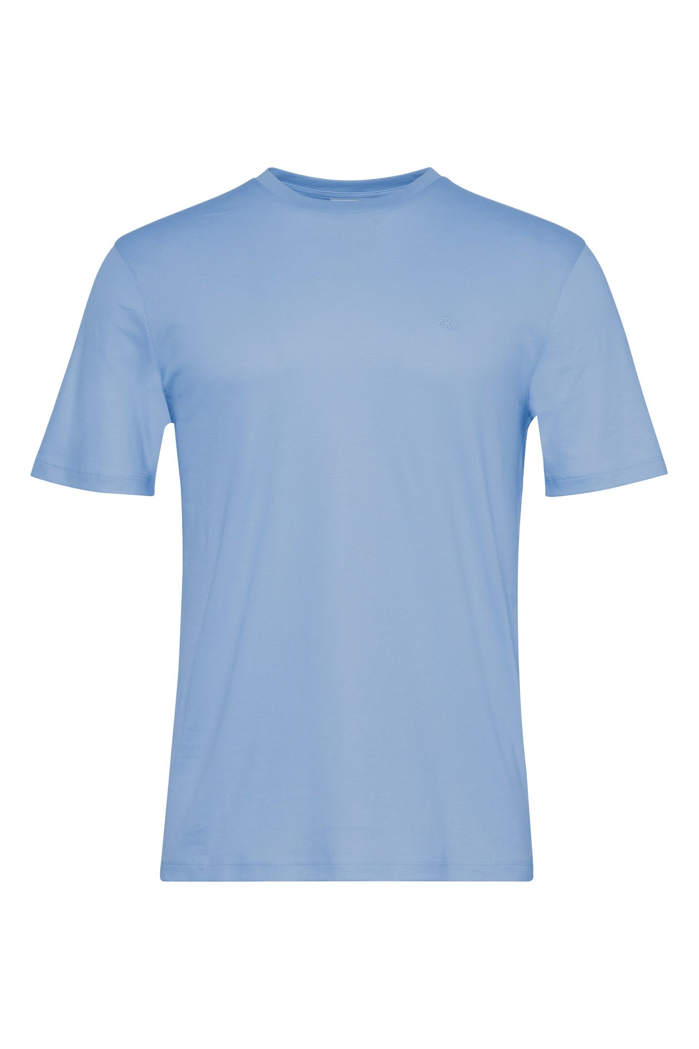 SS SUPIMA CHEST EMBROIDERY TEE PLACID BLUE 4
