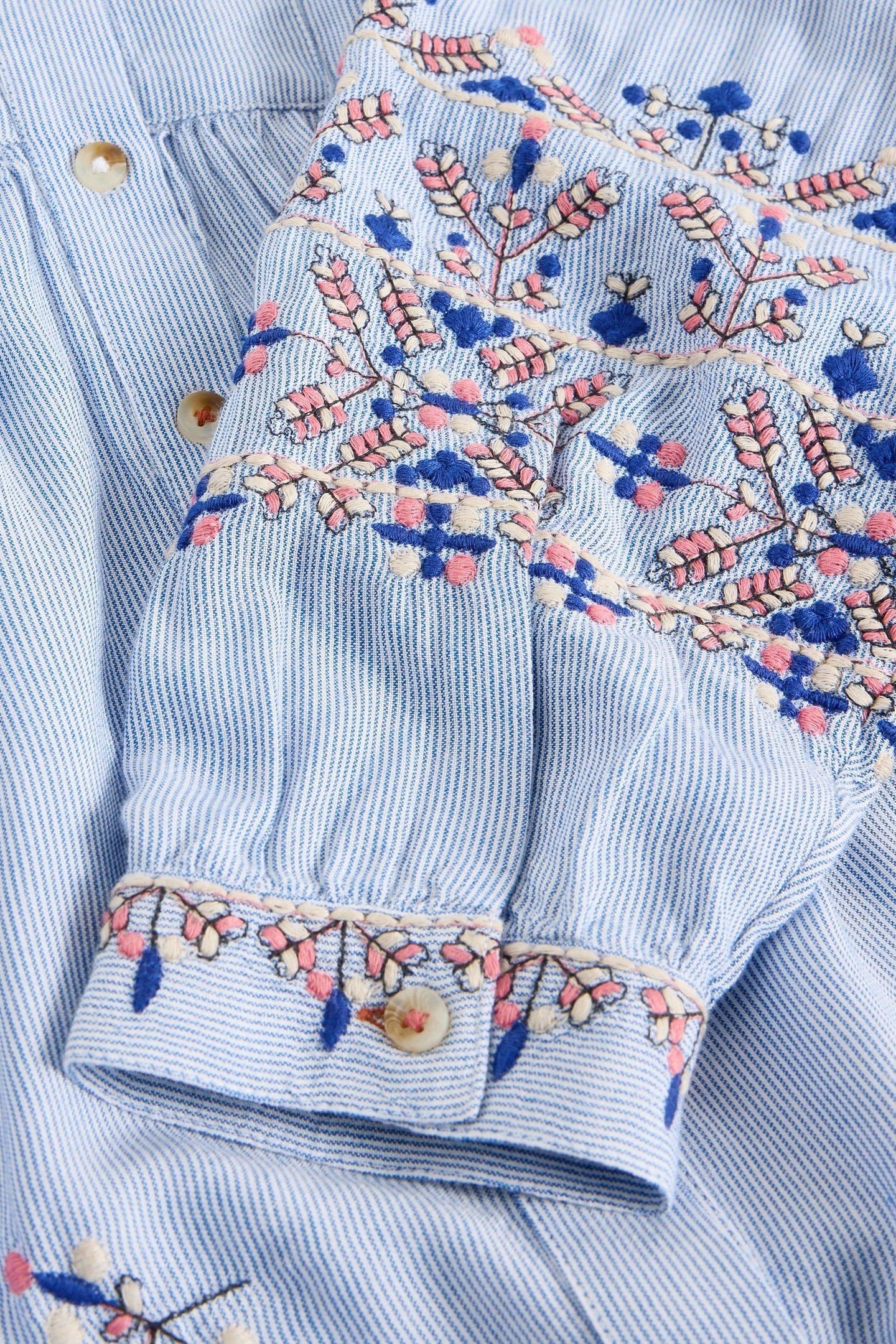 GERI EMBROIDERED SHIRT BLUE MULTI 5