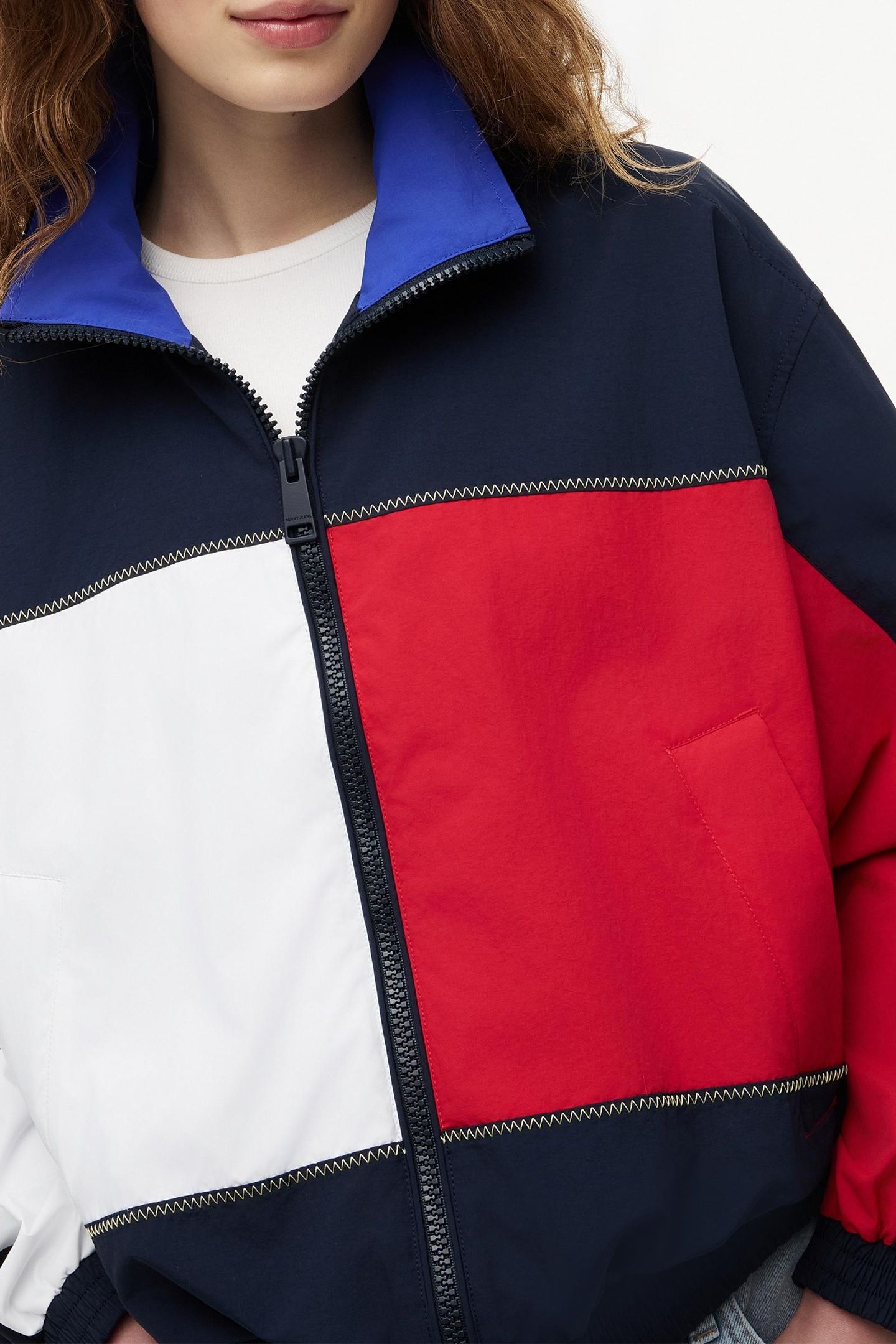 FLAG HIGH NECK JACKET DARK NIGHT NAVY 5