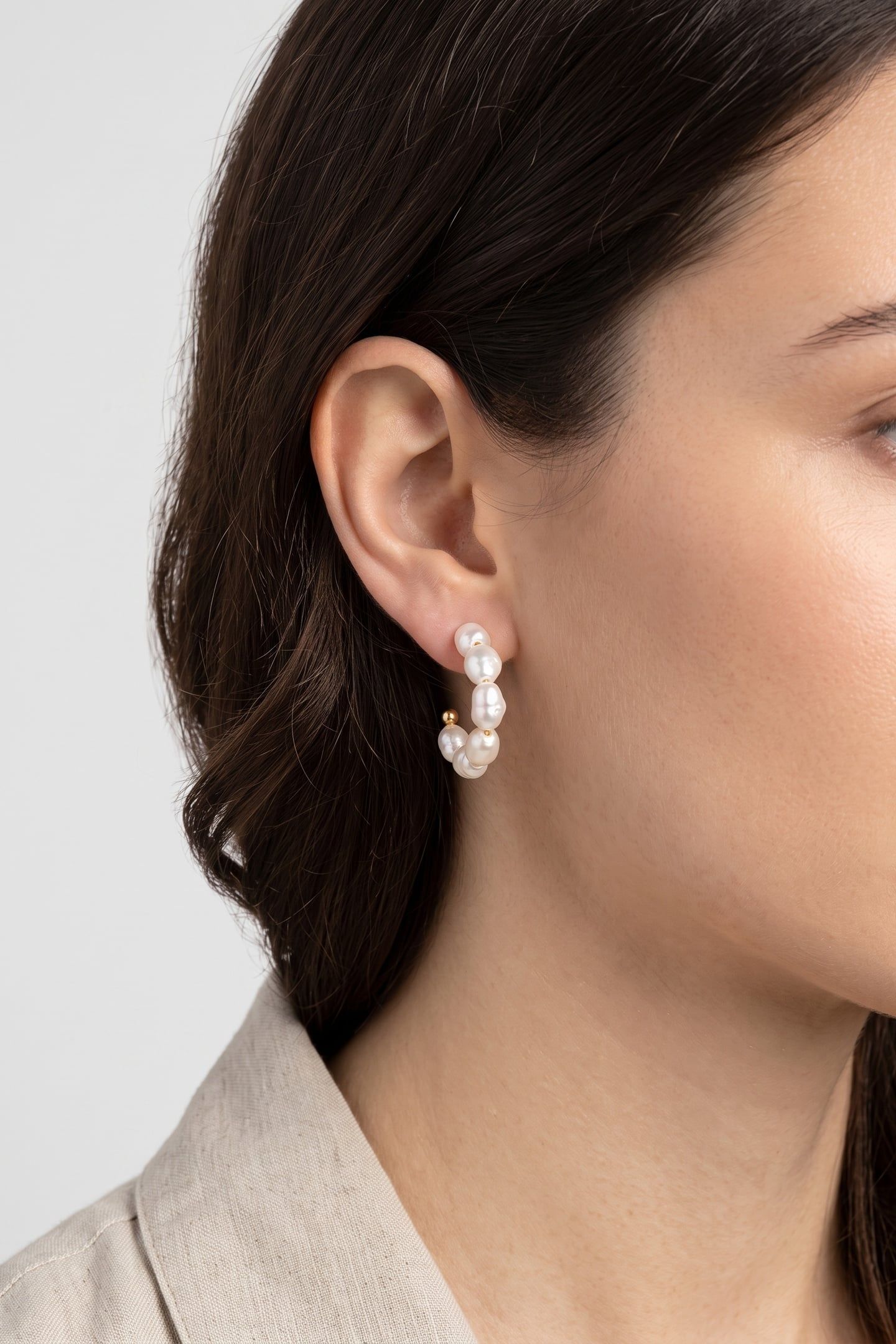 ORGANIC PEARL PERLENOHRRINGE GOLD 1