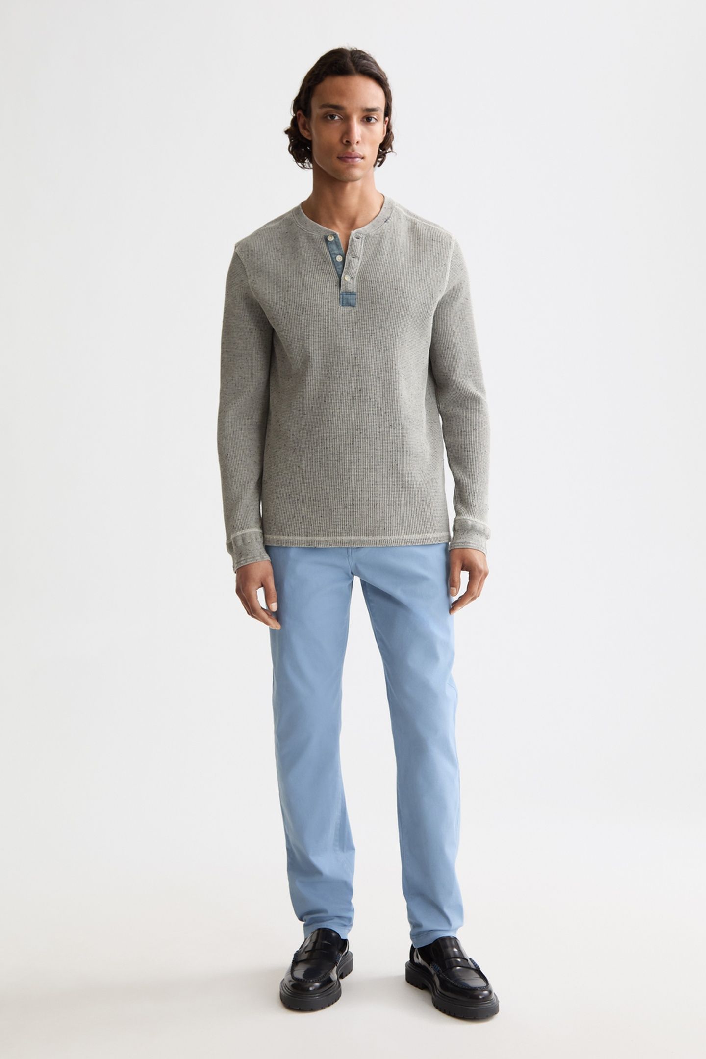 SEASONAL CORE - STUART - SLIM-FIT WASHED COTTON BLEND CHINO  2