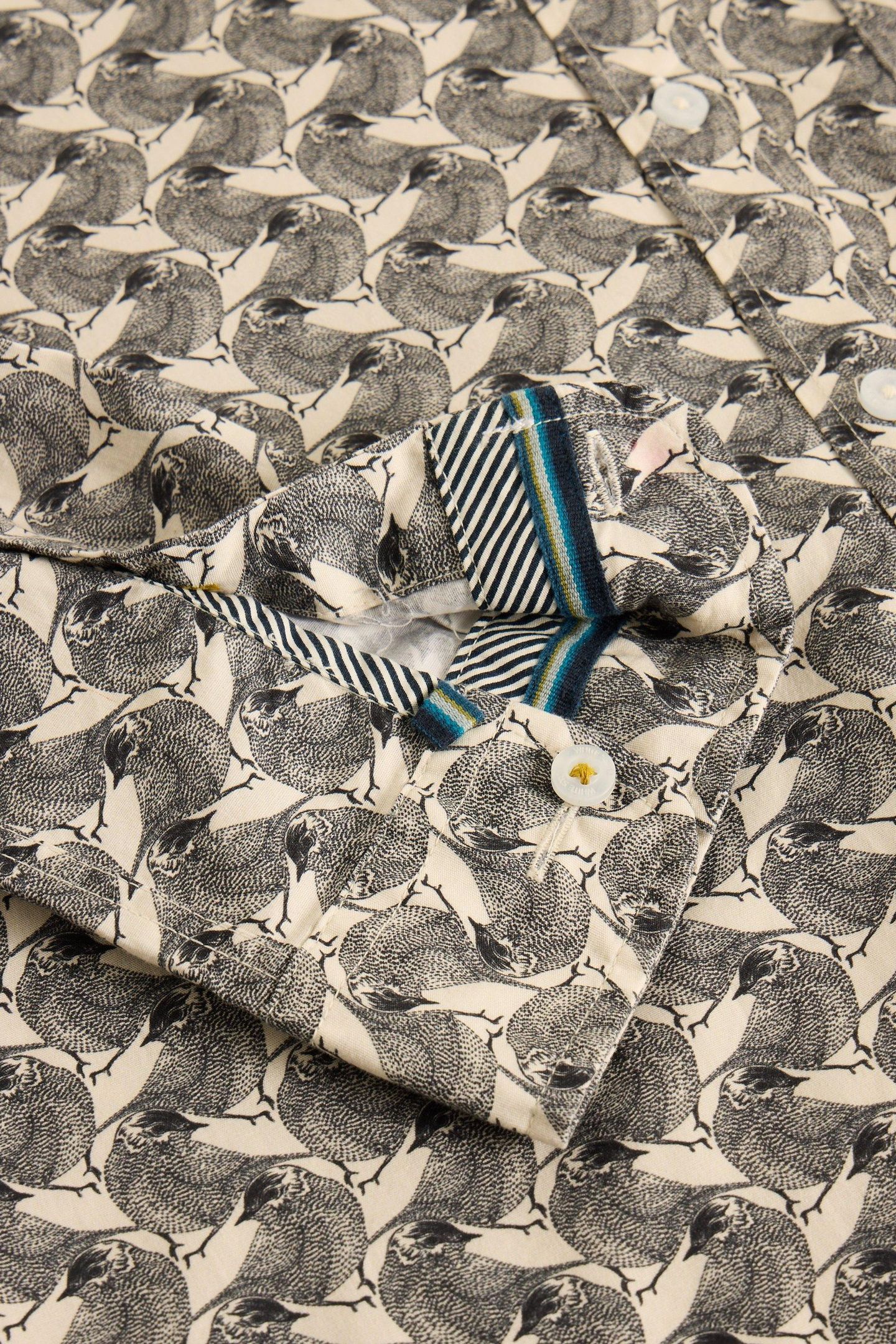 BIRD PRINTED SHIRT WHITE PRINT 4