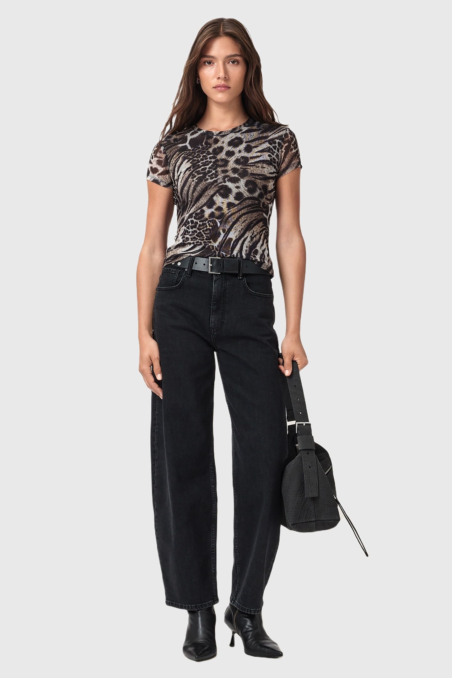 ELLIE MESH TEE TRIO TAUPE BROWN 2