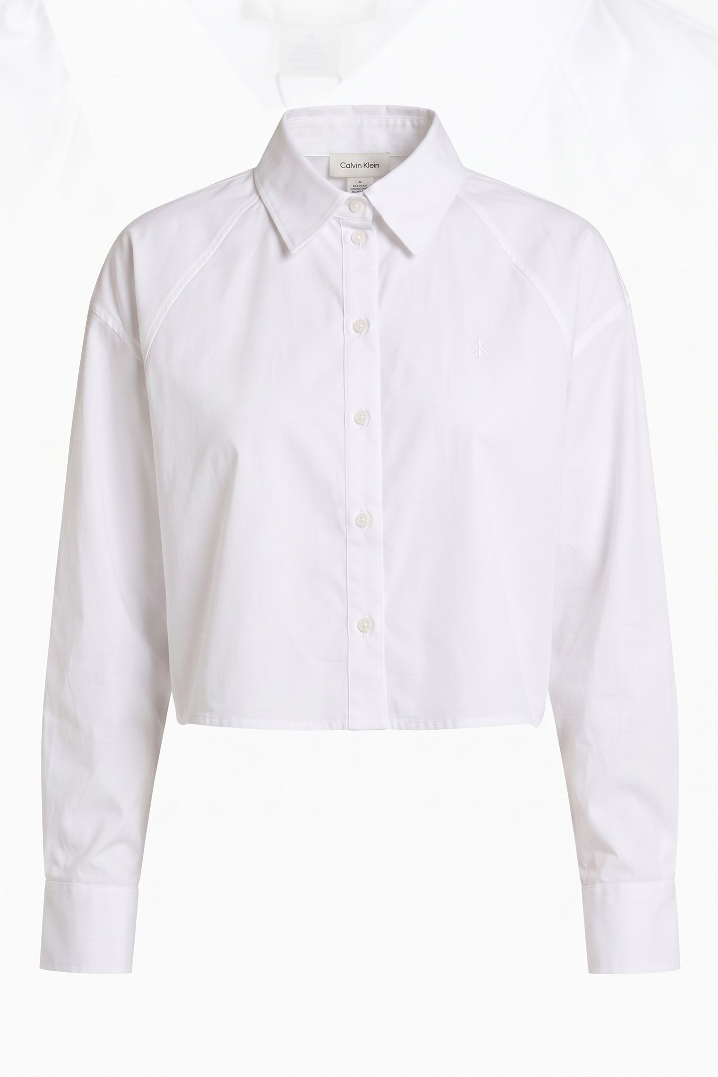 SOLID BOXY CROPPED SHIRT BRILLIANT WHITE 3