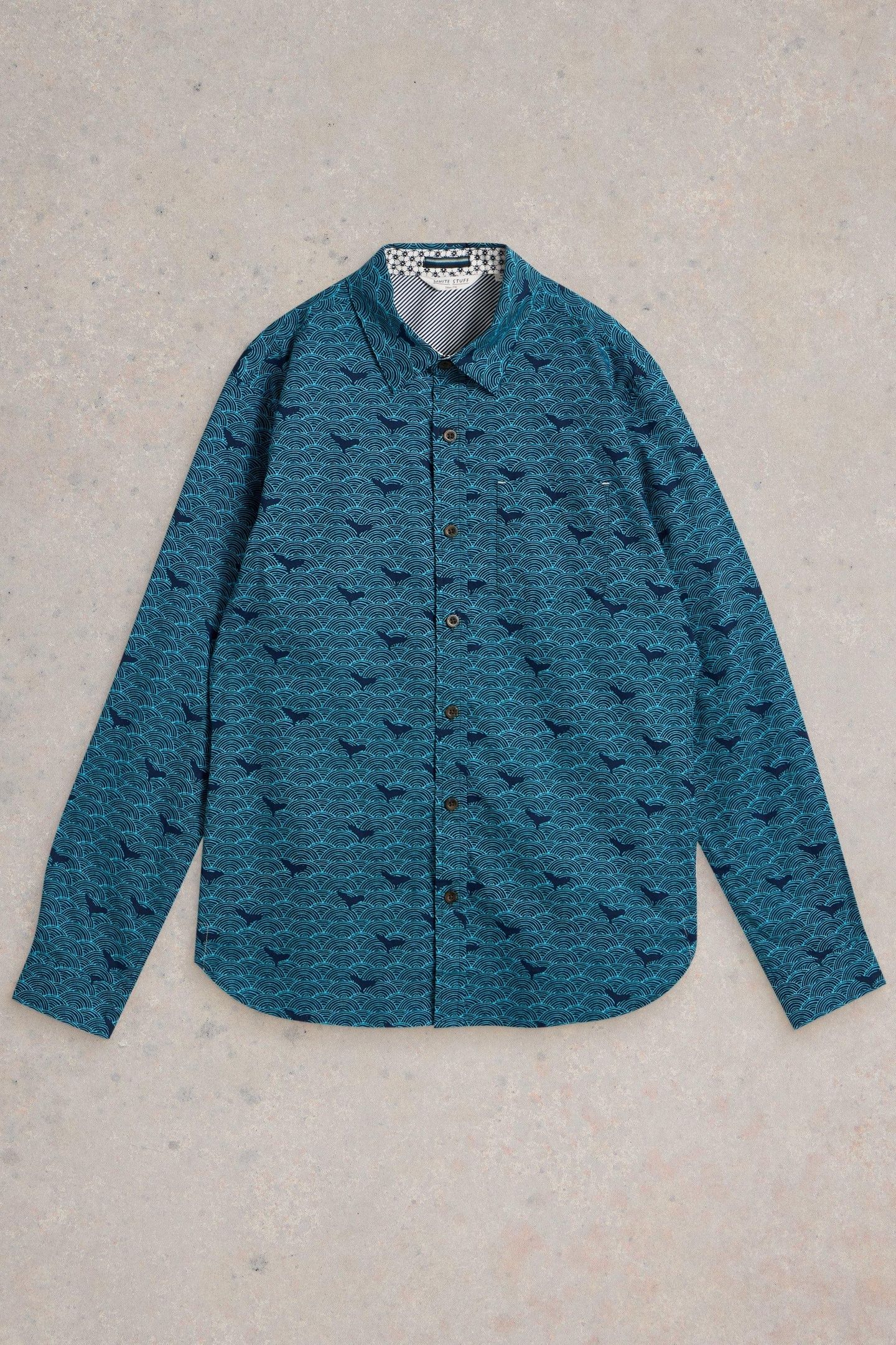 WAVES PRINTED SHIRT BLUE PRINT 4