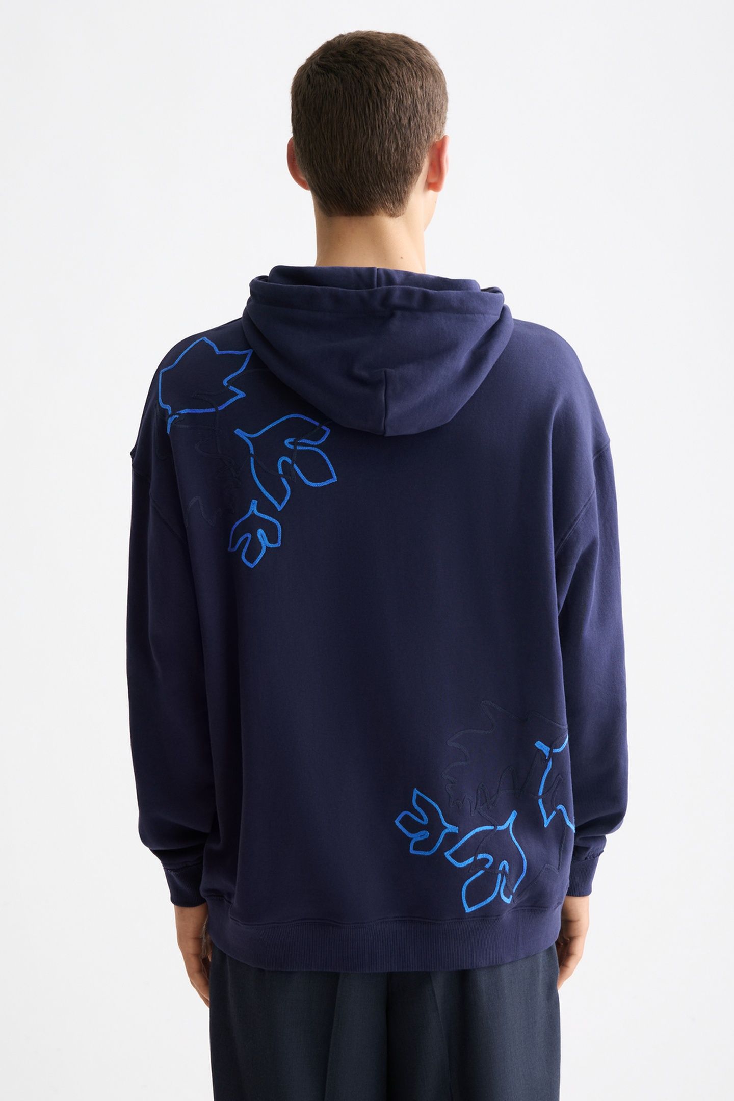 FRONT + BACK AW HOODIE PEACOAT 3