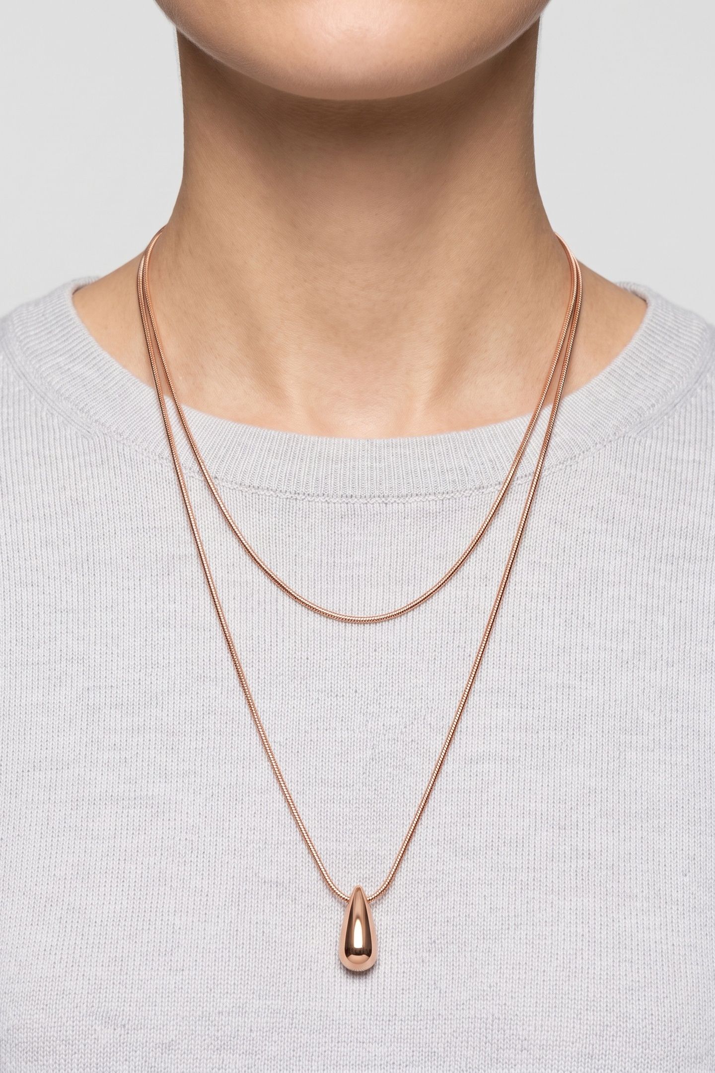 MAHINA CLUB DEWDROP SET ROSEGOLD 1