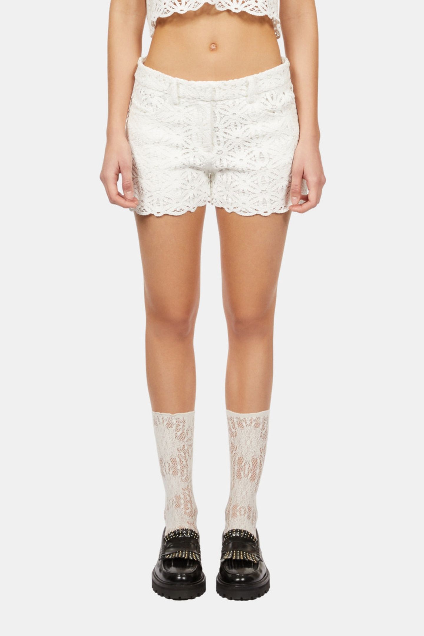 GUIPURE SHORTS WHITE 3