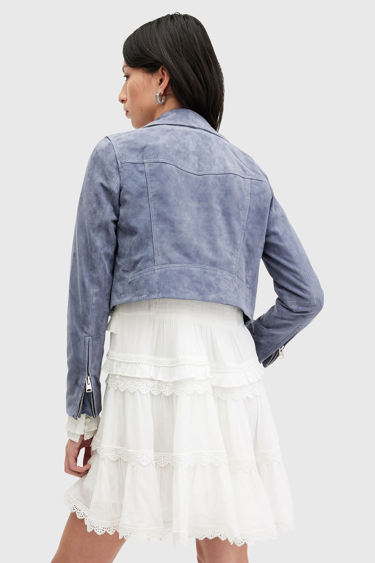 SUEDE DALBY CROP BIK PALE DENIM BLUE 4