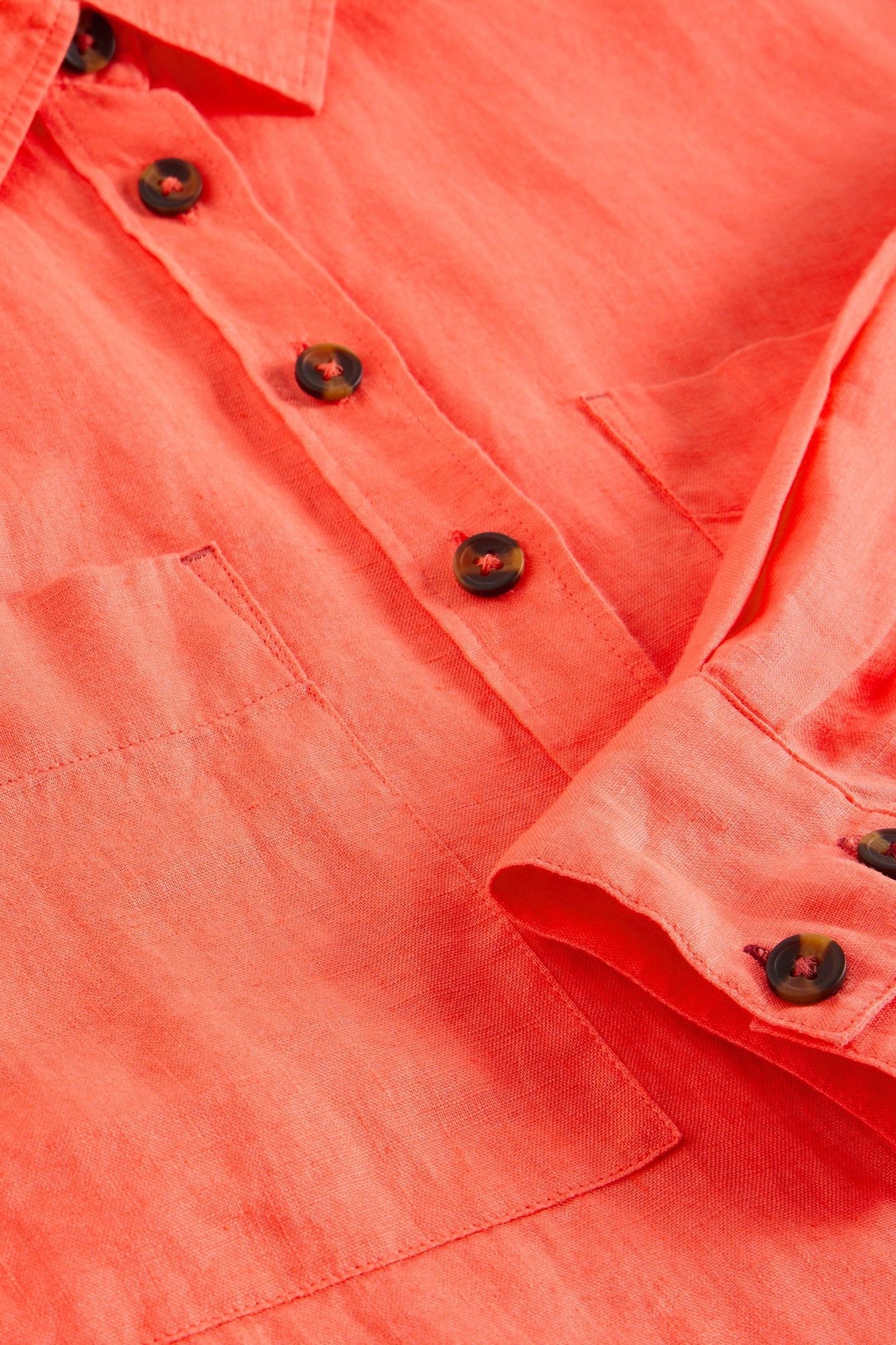 LYDIA LINEN SHIRT BRIGHT ORANGE 7