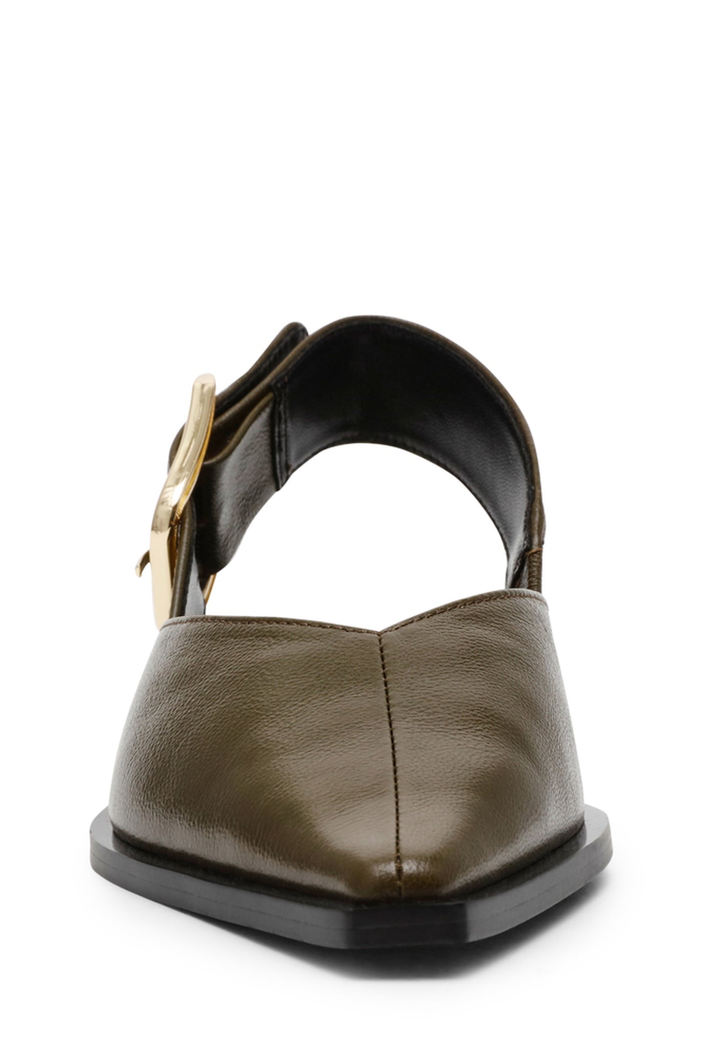 SHAY FLAT SHOES OLIVE LEATHER 4