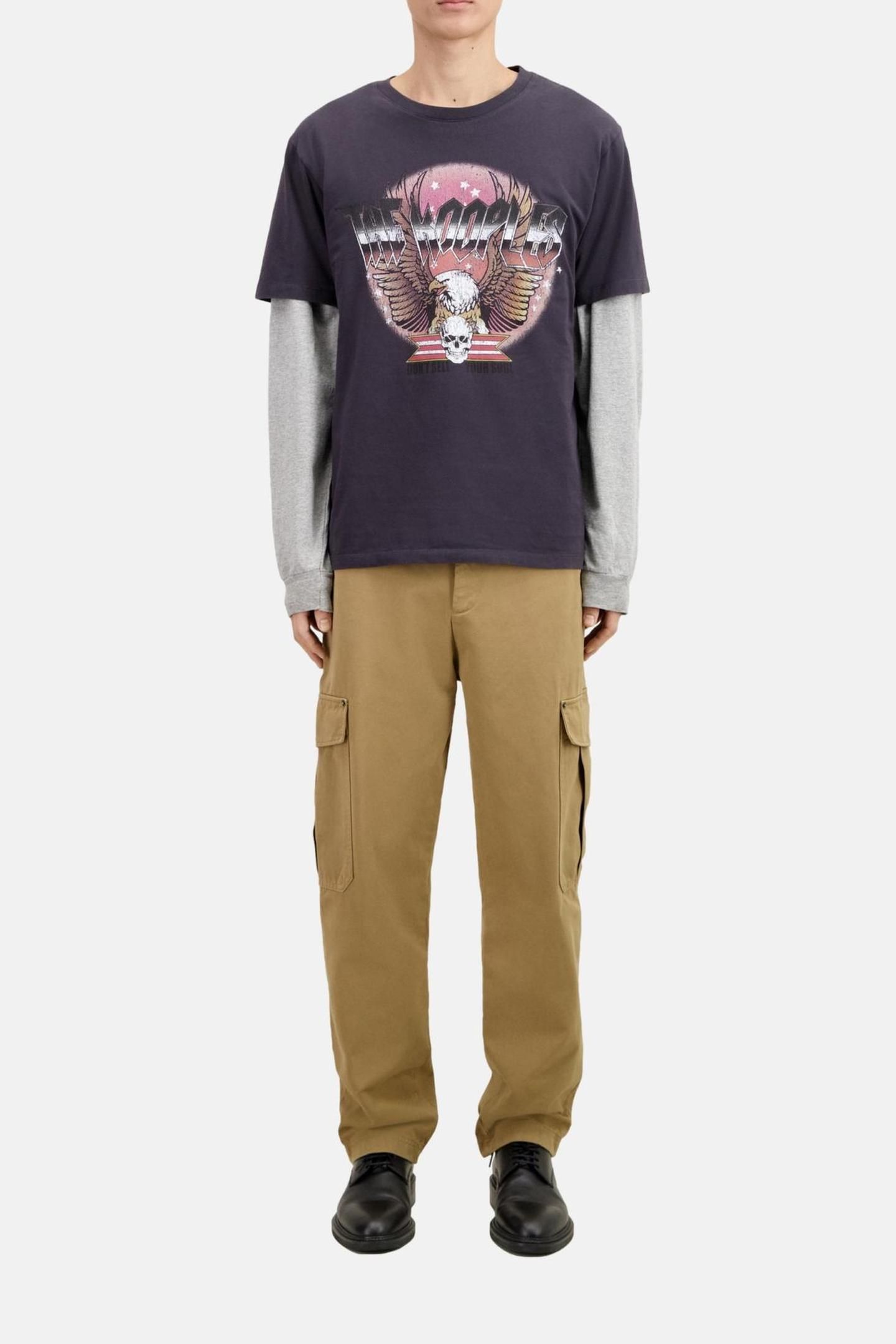 T-SHIRT WITH VINTAGE PRINT ON THE FRONT CARBONE 2
