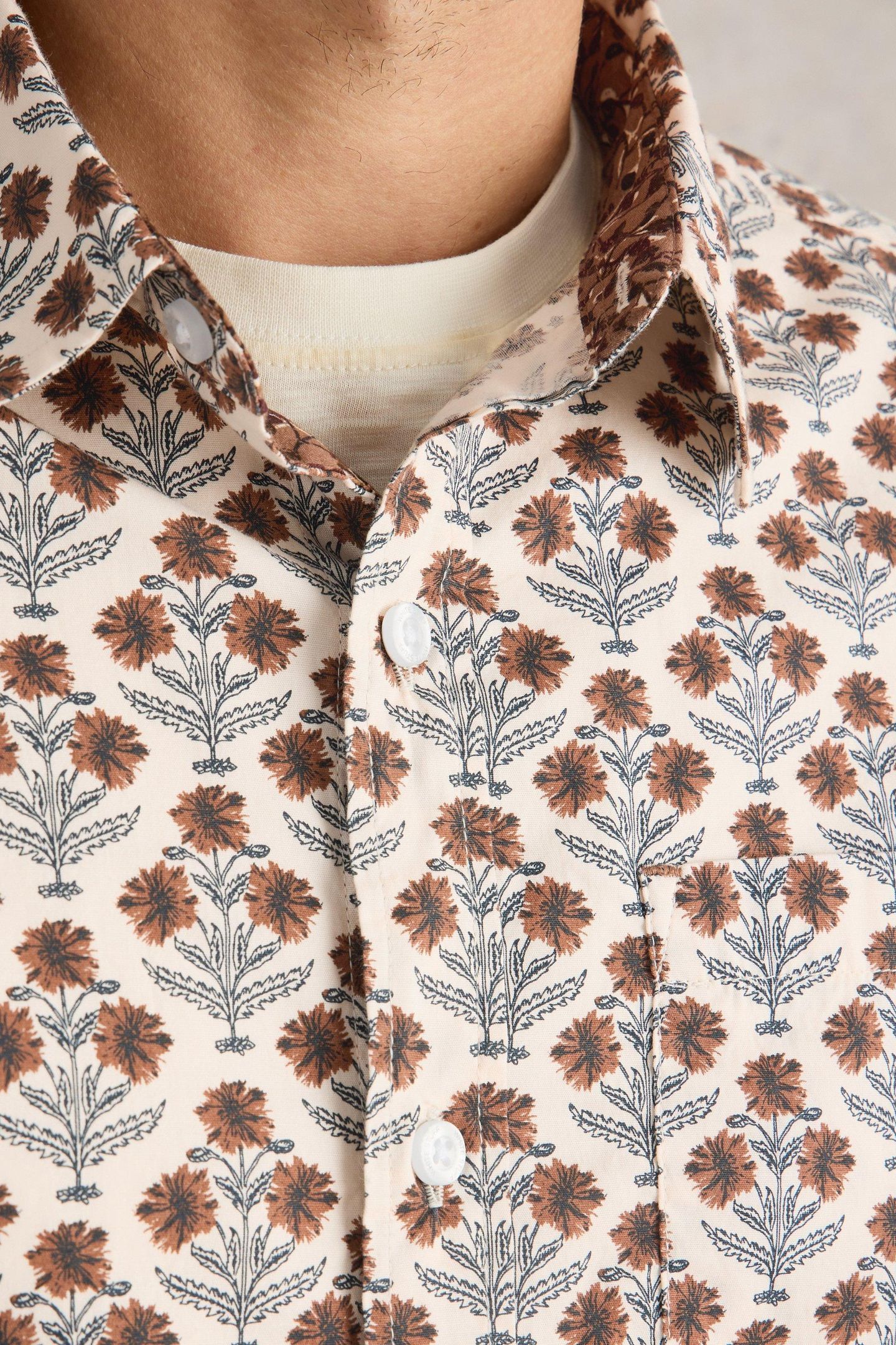 LARGE DANDELION PRINTED SHIRT NATURAL MULTI 4
