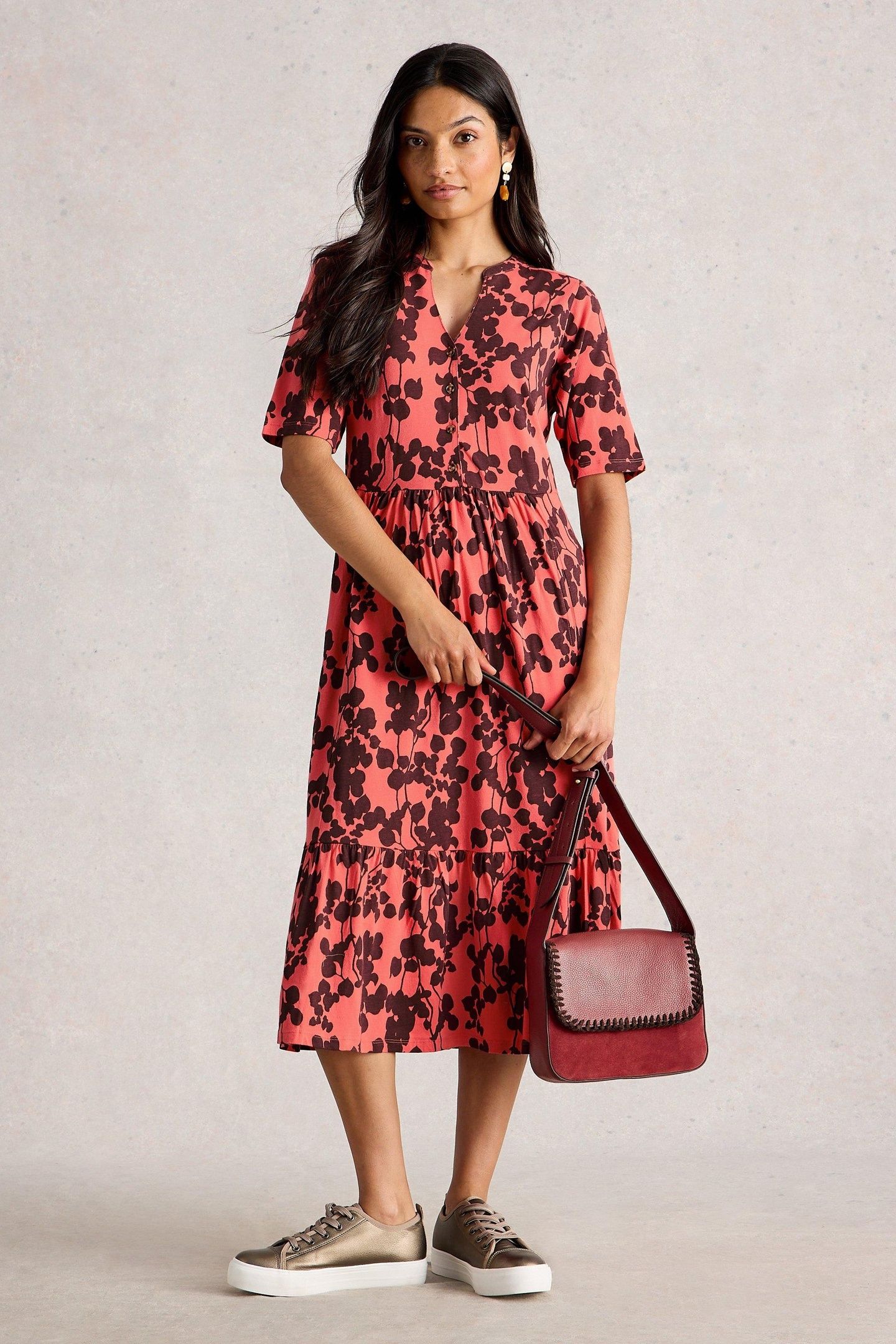 NAYA JERSEY DRESS PINK PRINT 1