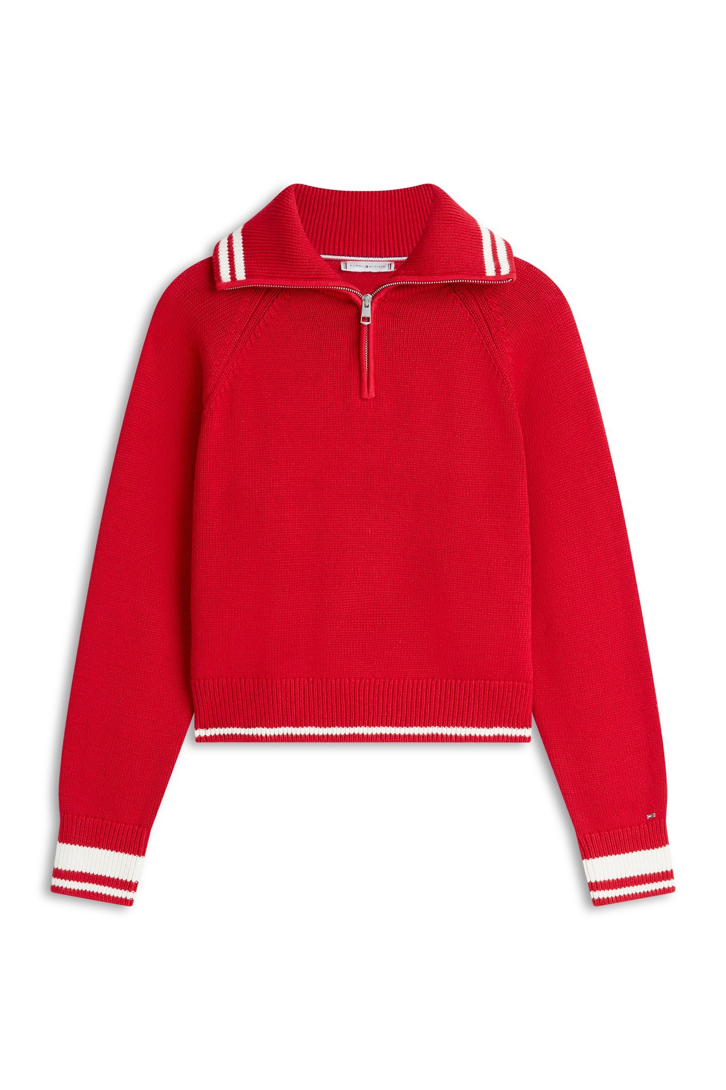 VARSITY RELAXED 1/2 ZIP MEDIUM RED 4