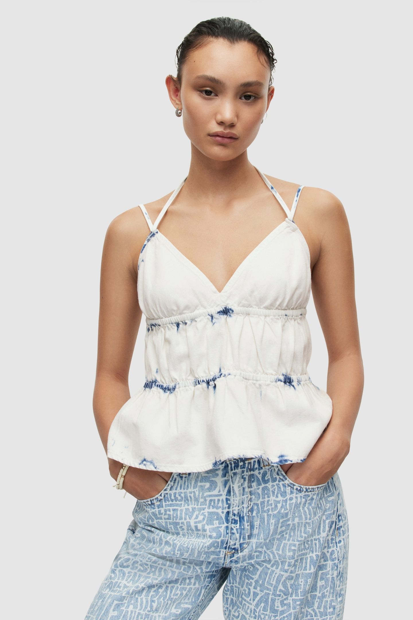 SULLI DENIM TOP BLEACH WHITE 1