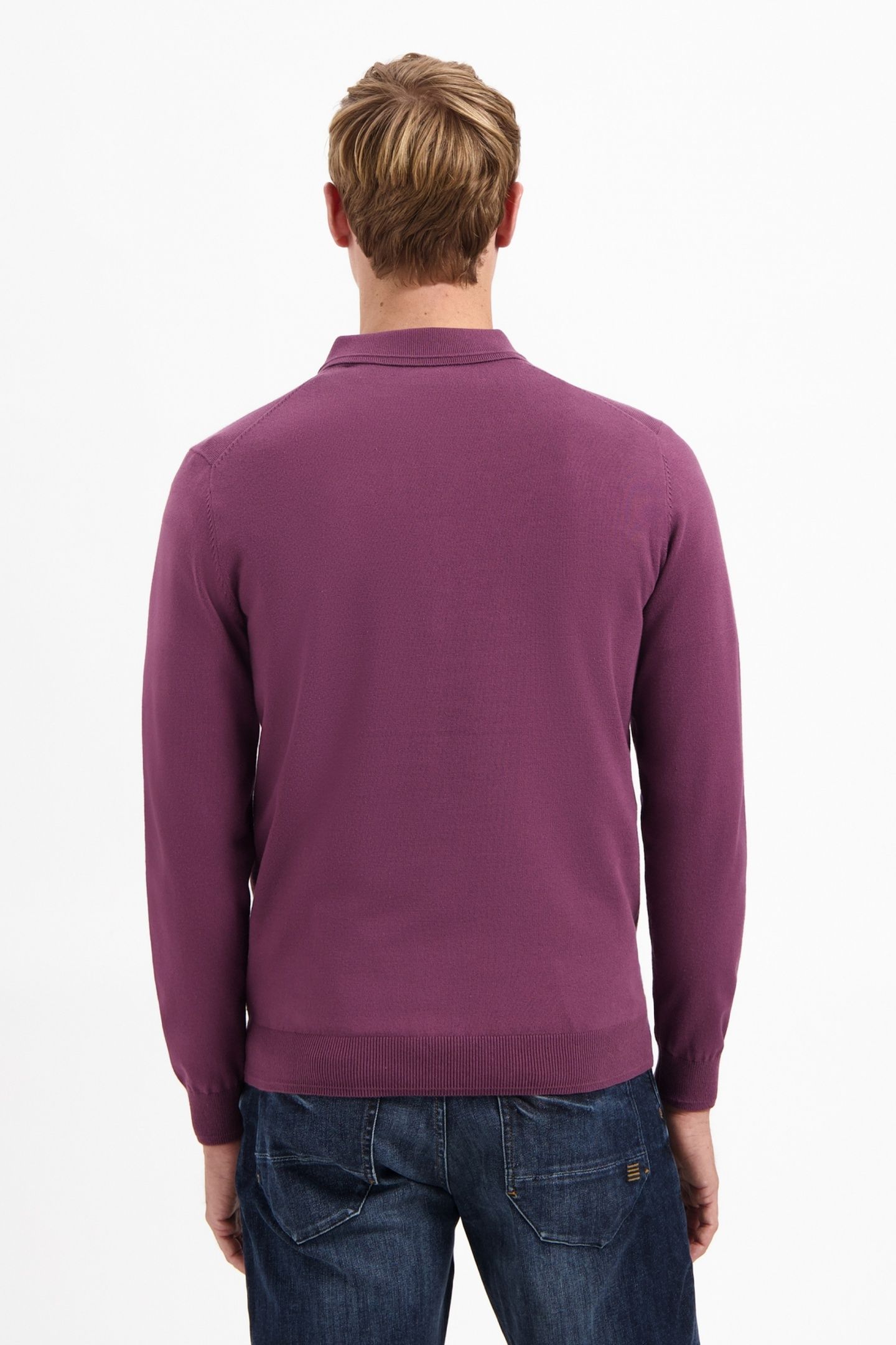 PULLOVER POLO ZIP DARK WINE 4