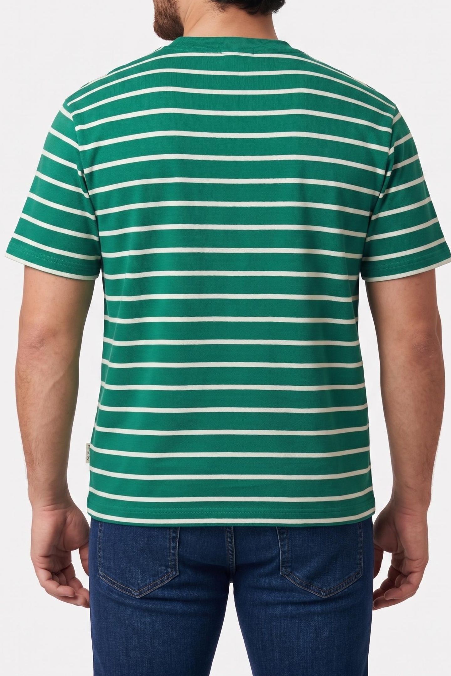 SS STRIPE CASUAL PIQUE TEE ENCHANTED FOREST 2