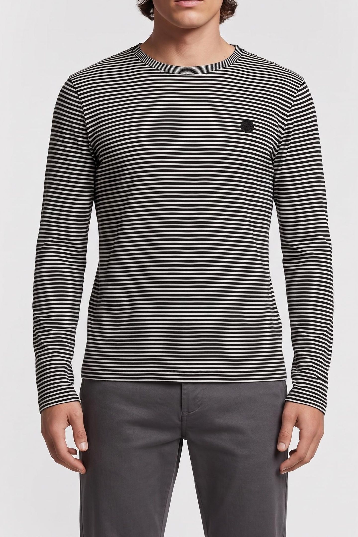 LONG-SLEEVED STRIPED T-SHIRT BLACK / WHITE 1