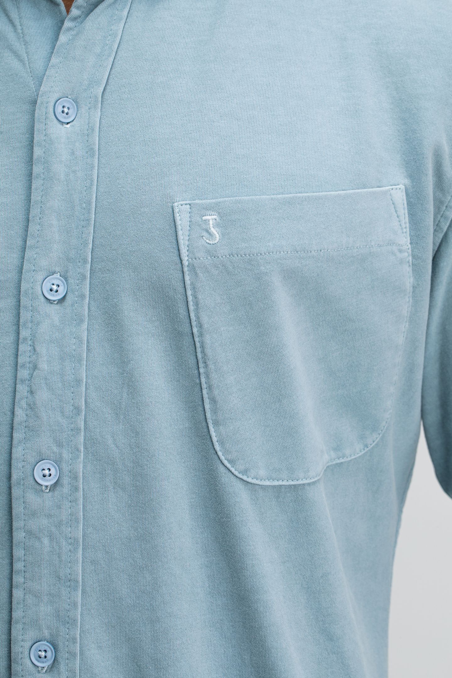 AIDAN PEACHED JERSEY SHIRT HORIZON BLUE 5