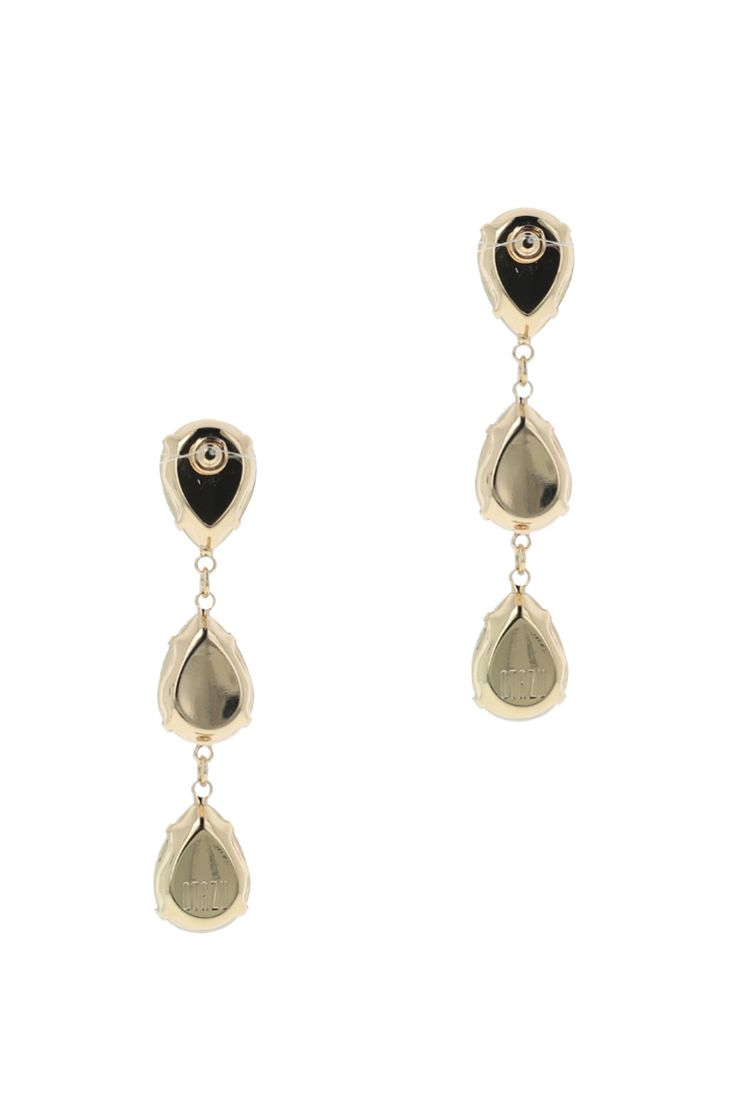 TRIPLE DROP EARHANGERS TOPAZ GOLD, BROWN 3