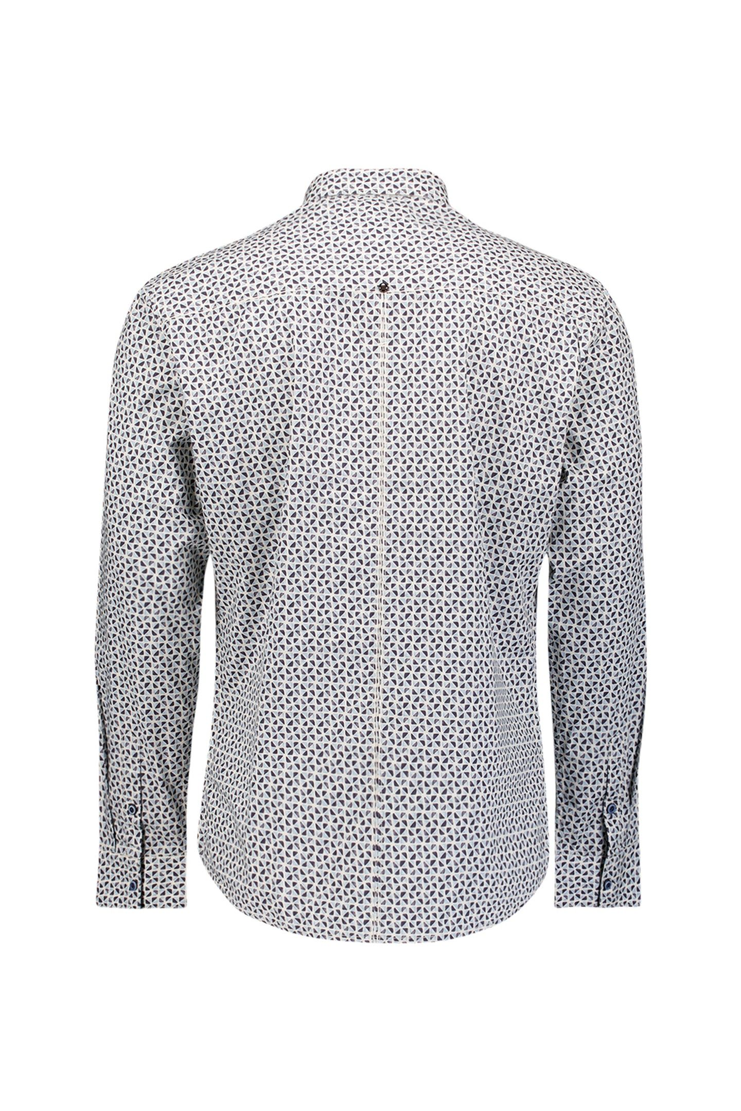 SHIRT STRETCH ALLOVER PRINTED DUSTY BLUE 6