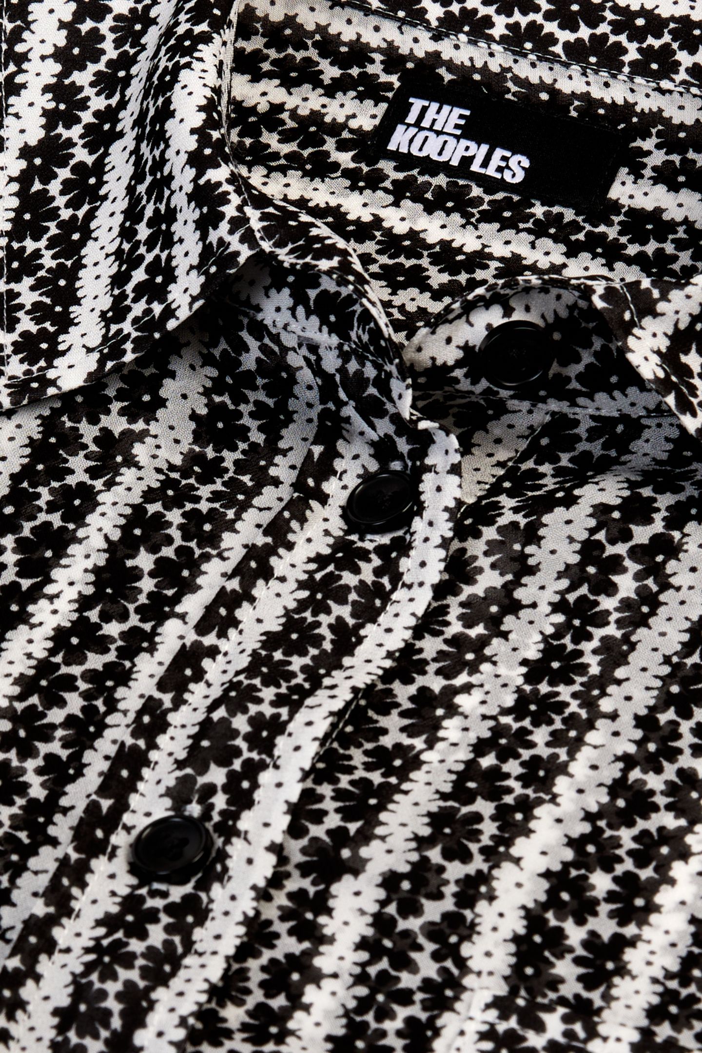 LONG-SLEEVED GEORGETTE SHIRT BLACK WHITE 6
