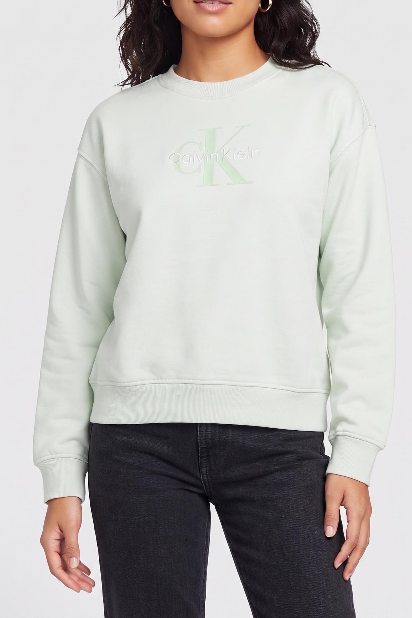 LONG SLEEVE FRENCH TERRY MONOGRAM PHANTOM GREEN 1