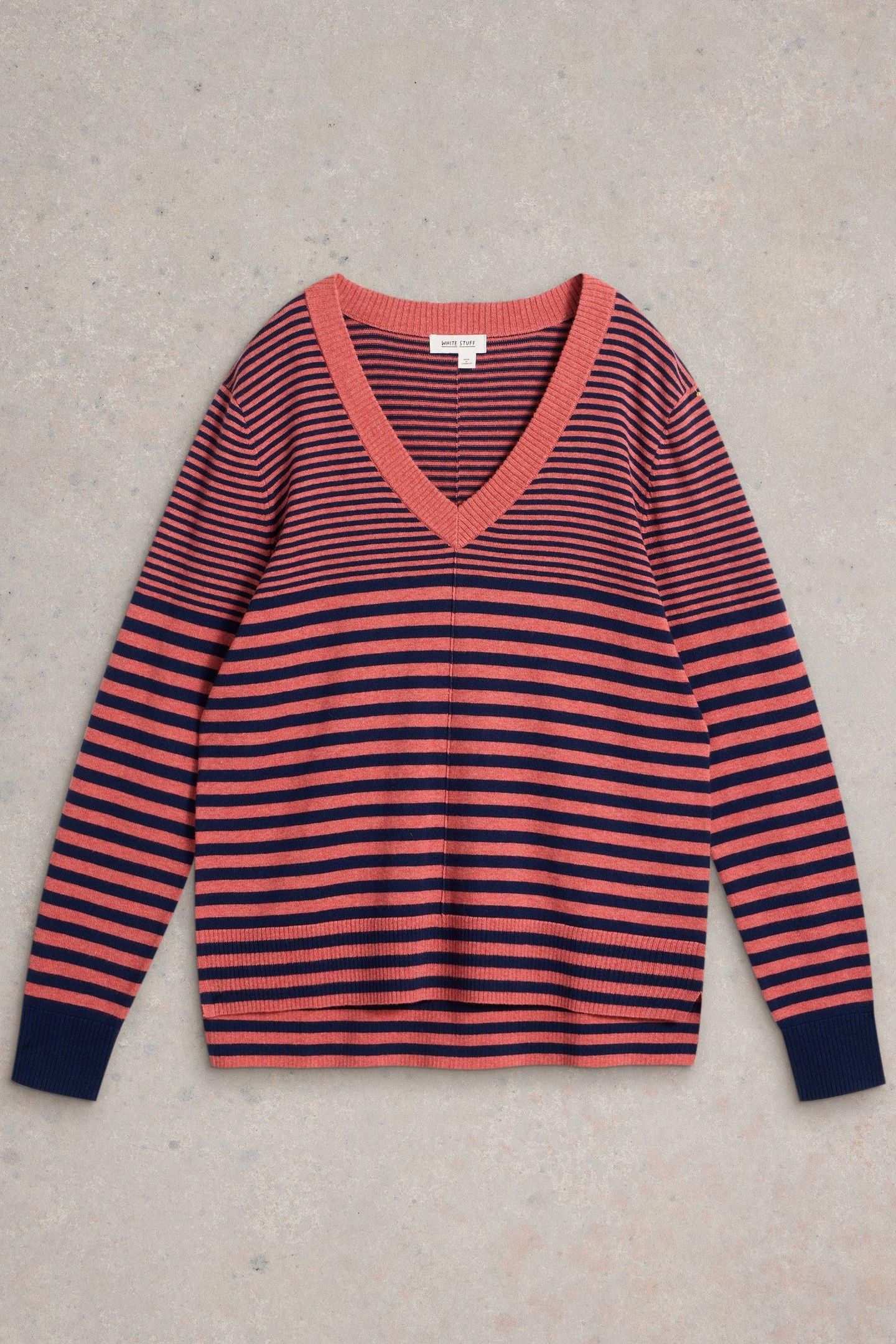 MAGGIE V NECK JUMPER PINK MULTI 4