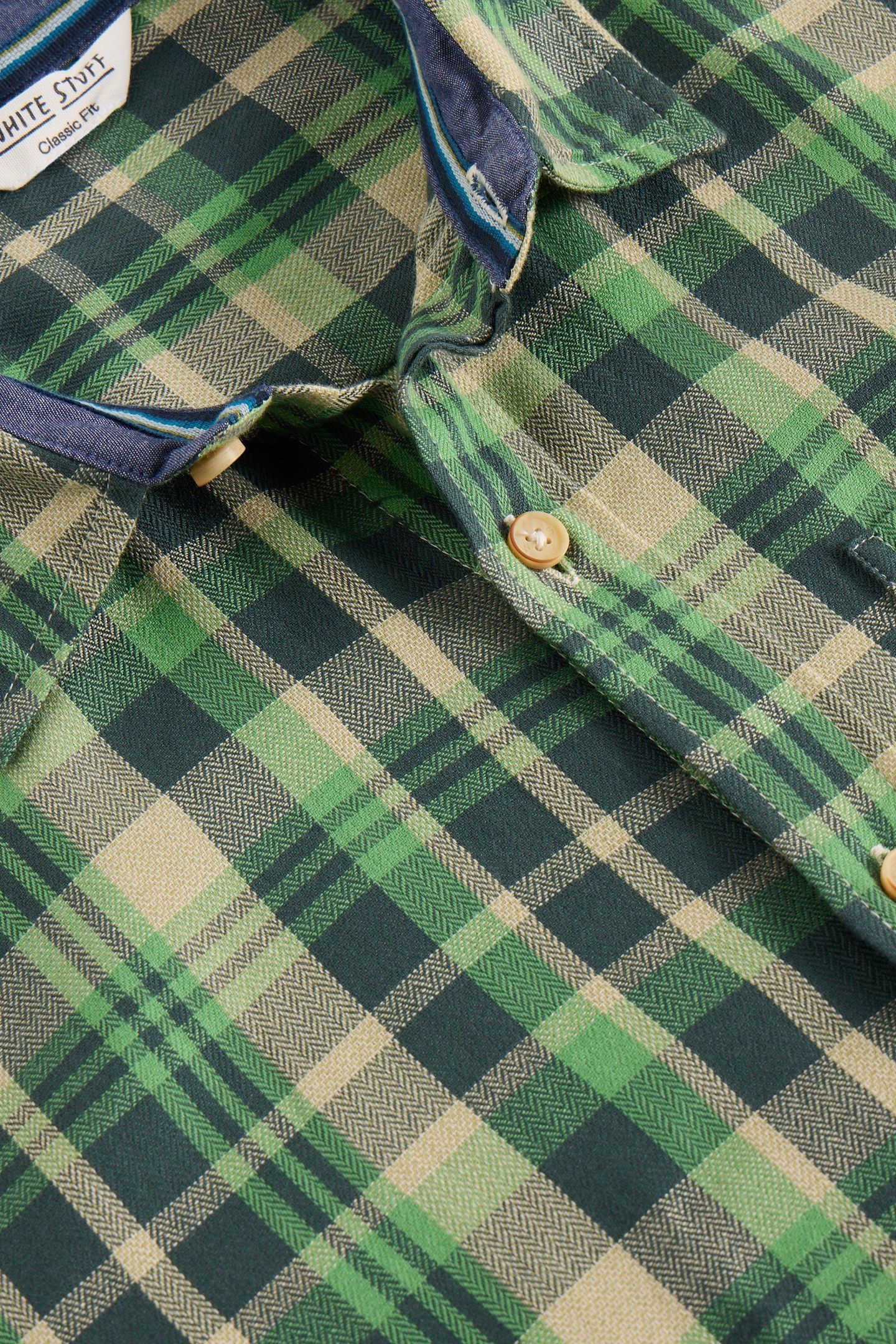 MOXLEY BRUSHED LS CHECK SHIRT GREEN MULTI 6