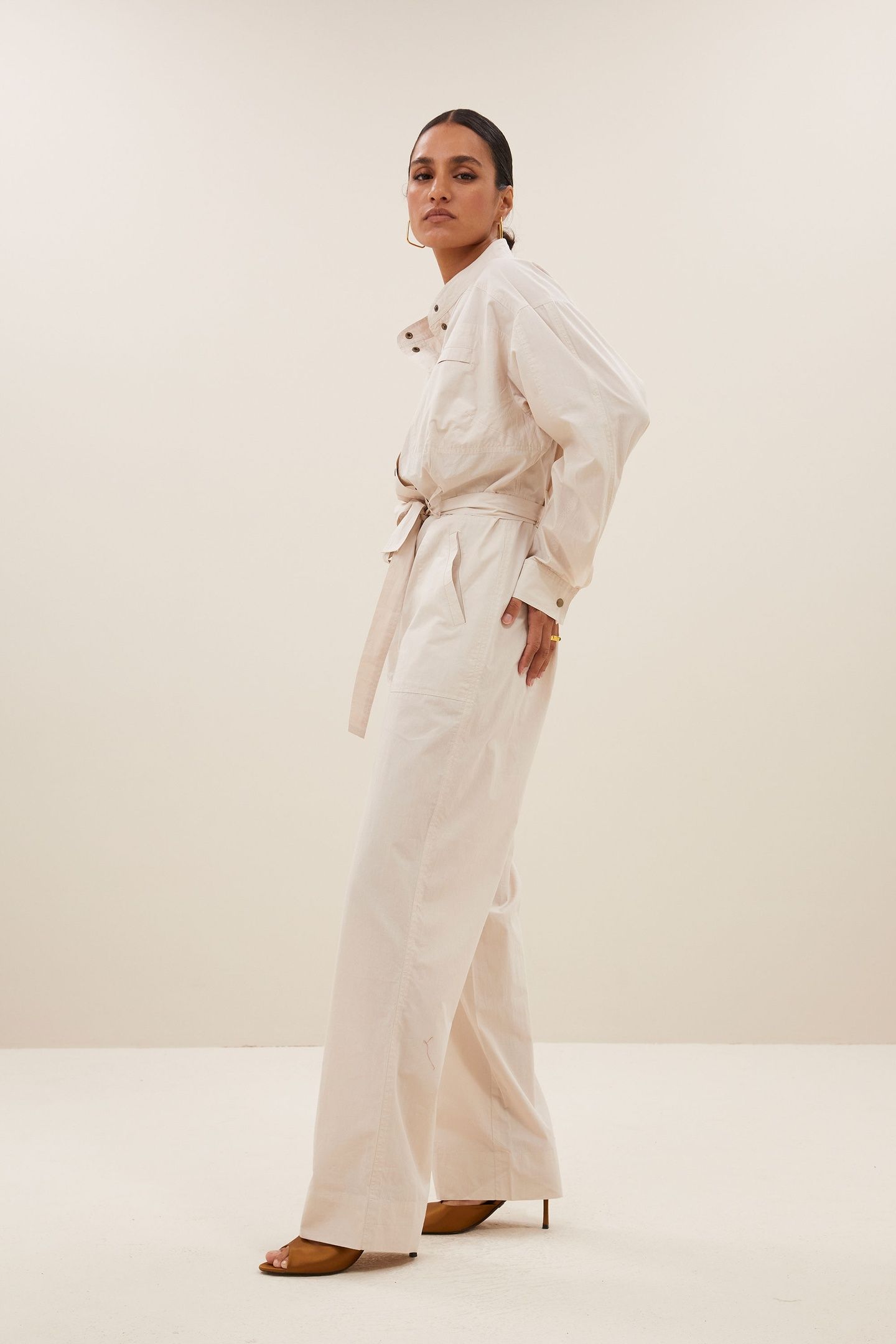 ESRA POPLIN SUIT ALMOND 4