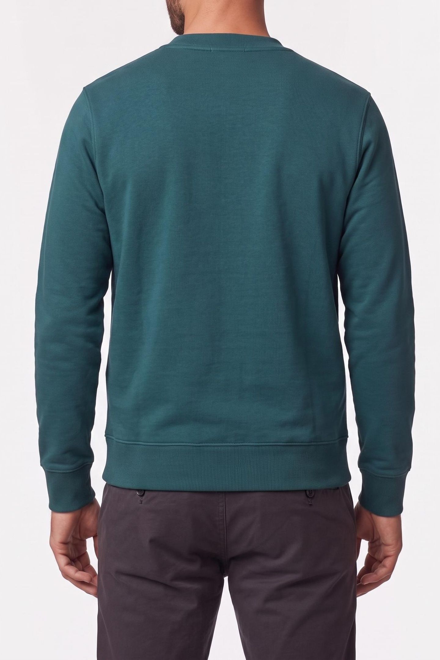 LONG SLEEVE CLASSIC 350GSM TERRY MONOGRAM TAHOE GREEN 2
