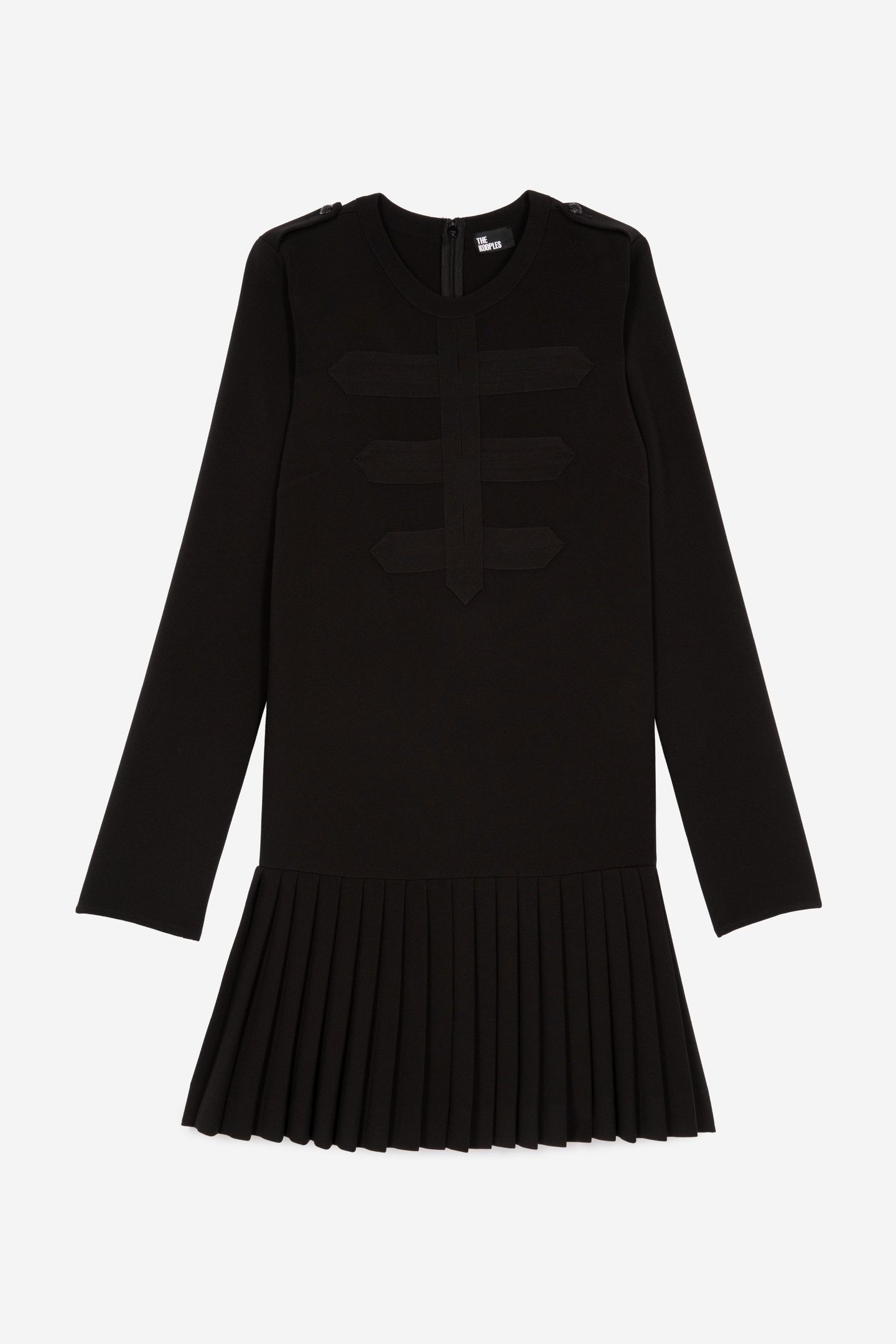 SHORT DRESS WITH LONG SLEEVES BLACK 2