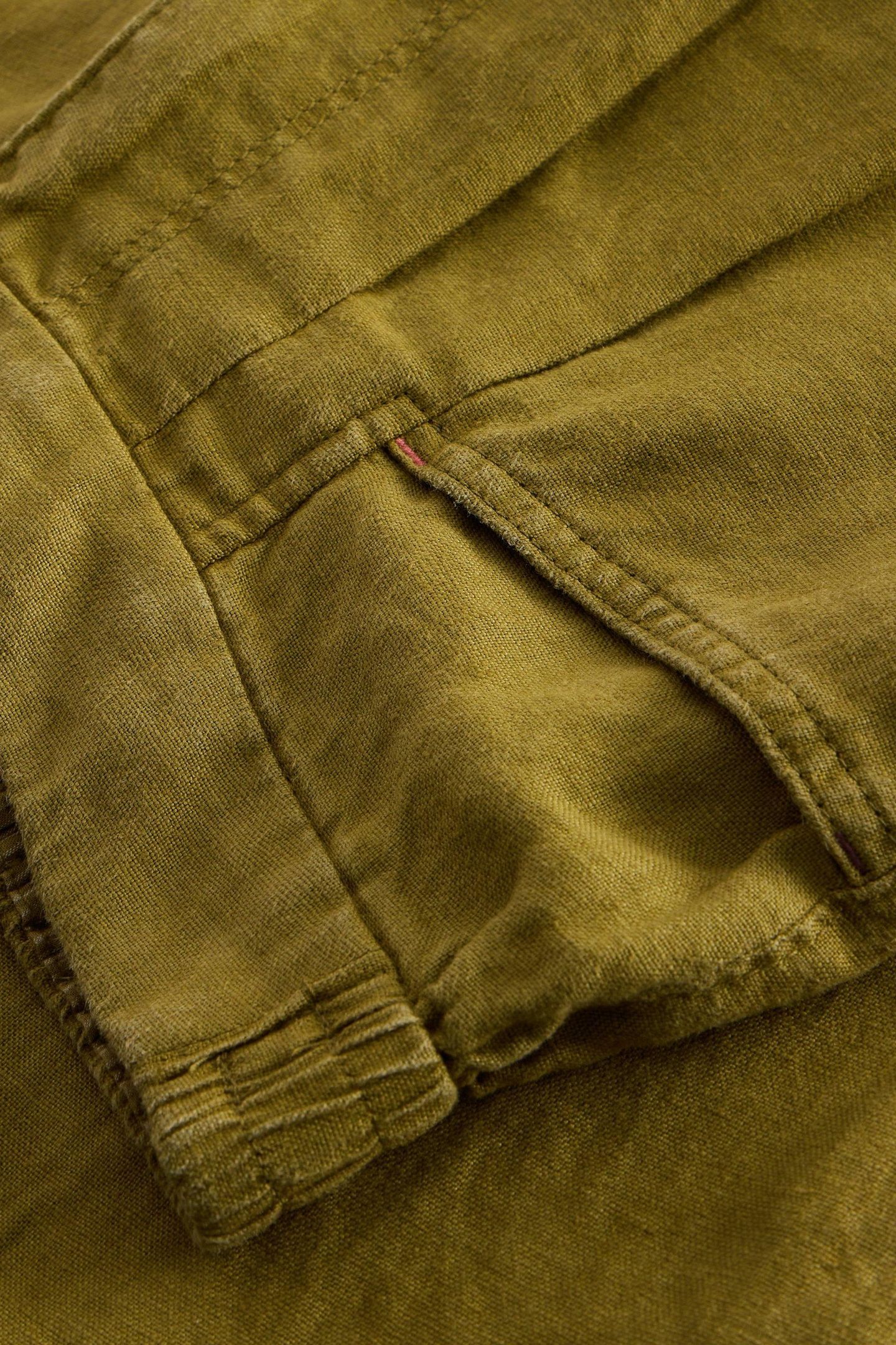 ROWENA LINEN TROUSER KHAKI GREEN 6